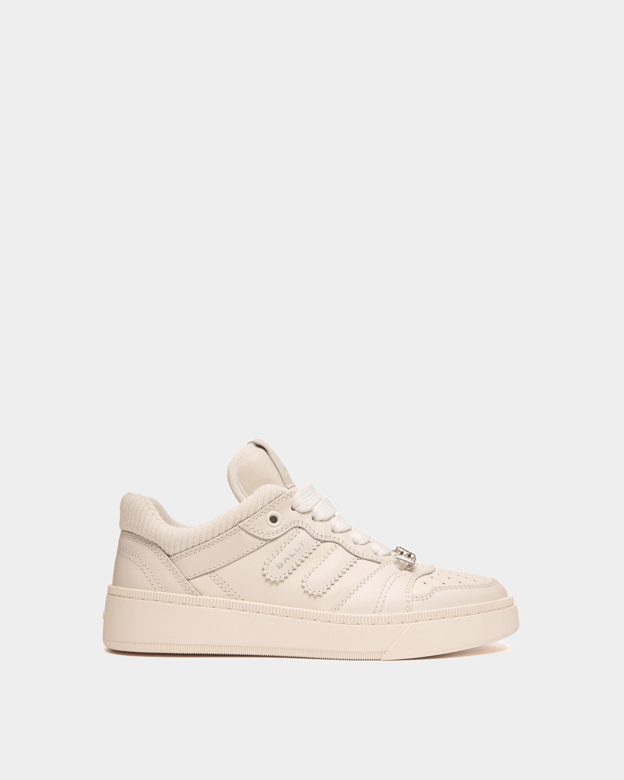 Raise Sneaker In White Leather - Women's - Bally - 01
