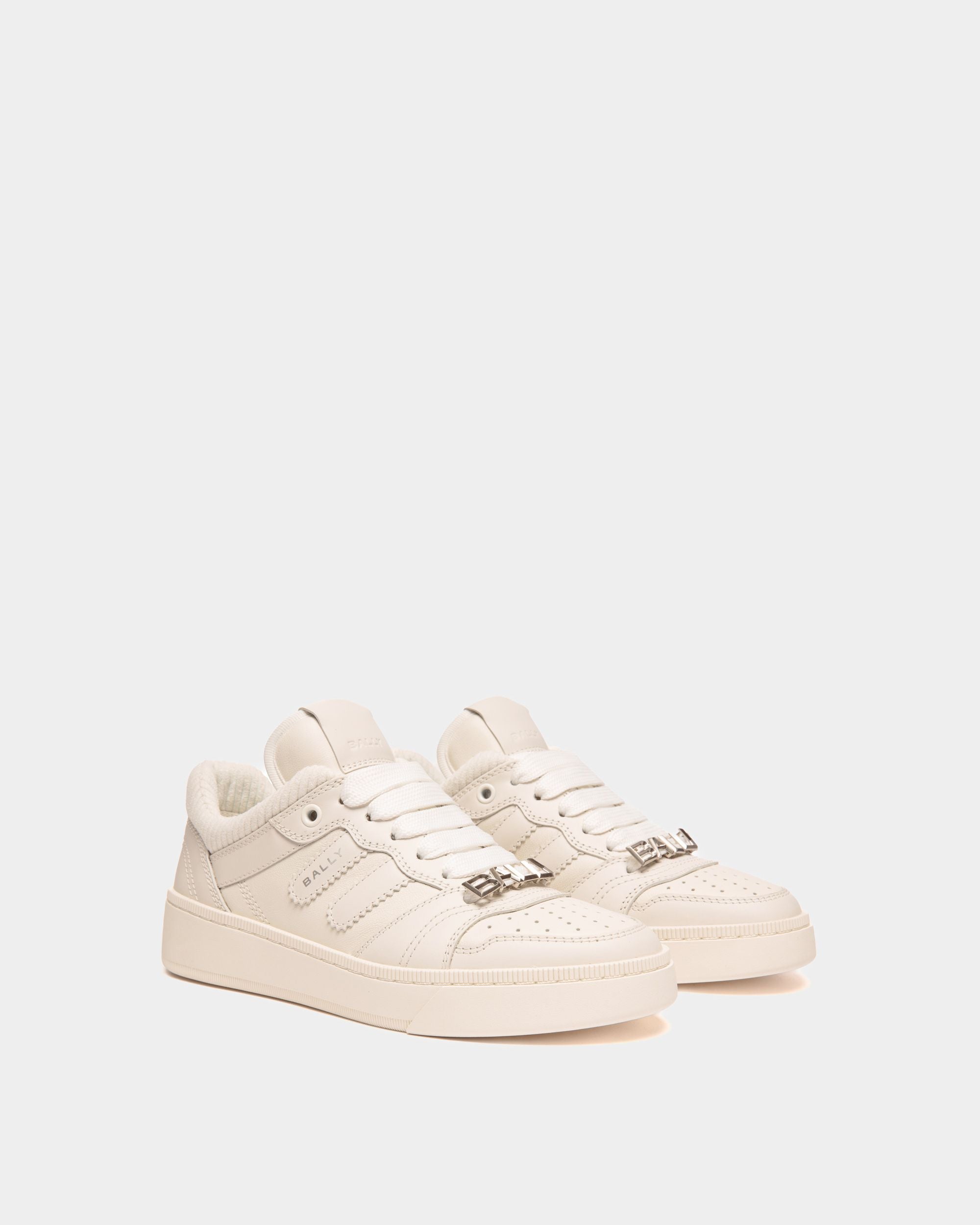 Raise Sneaker In White Leather - Women's - Bally - 02