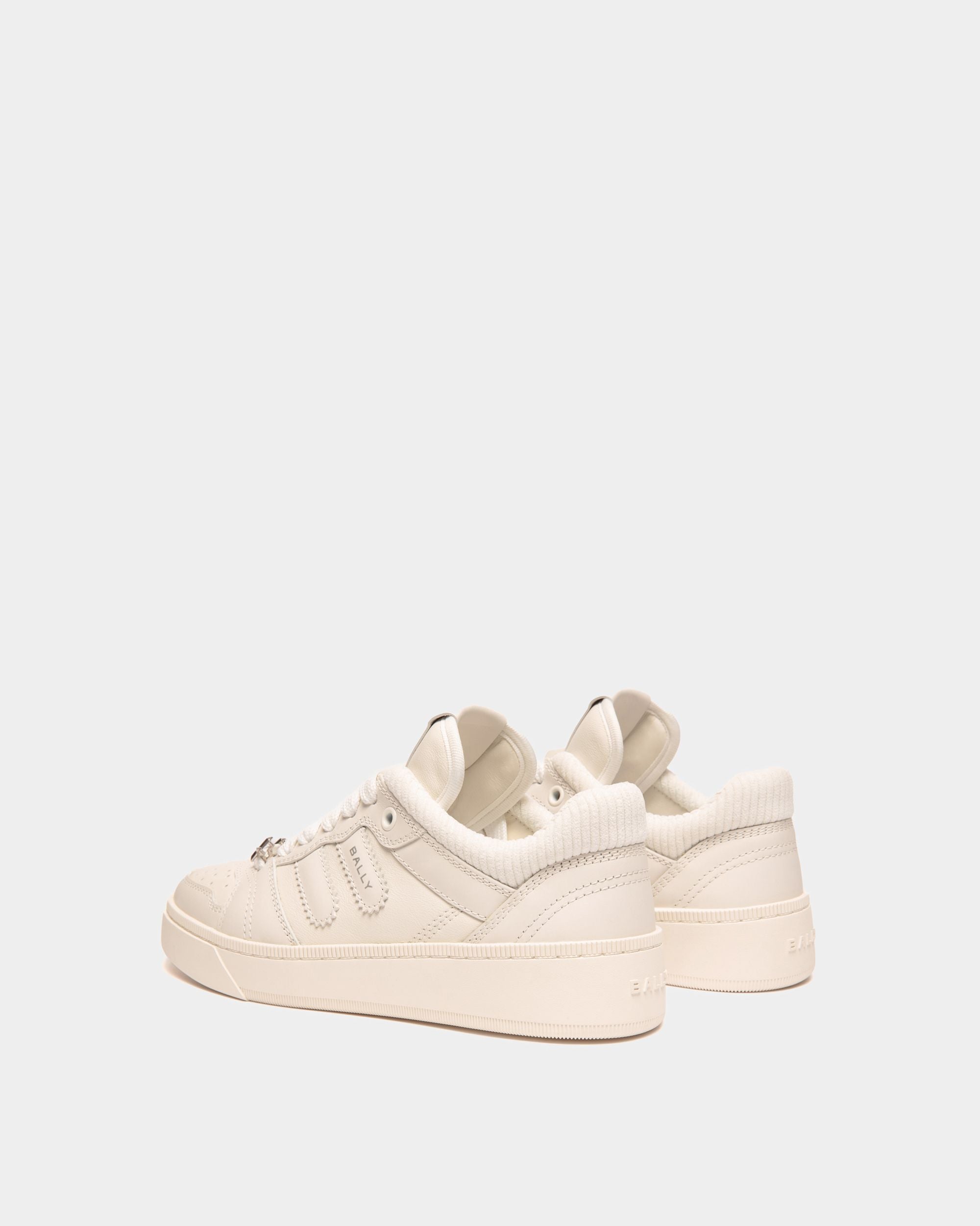 Raise Sneaker In White Leather - Women's - Bally - 03