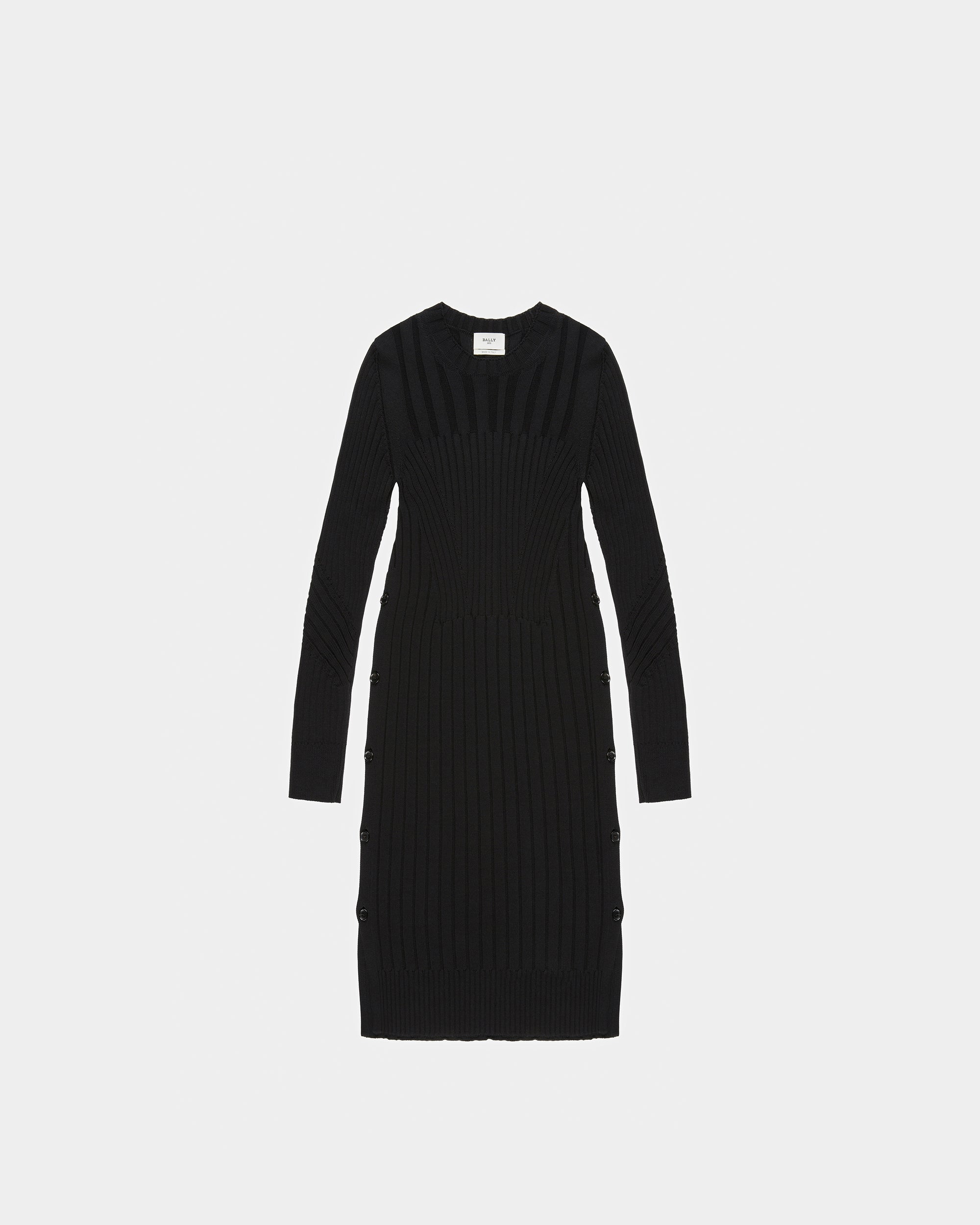Cotton Silk Mix Dress In Black - Women's - Bally - 01