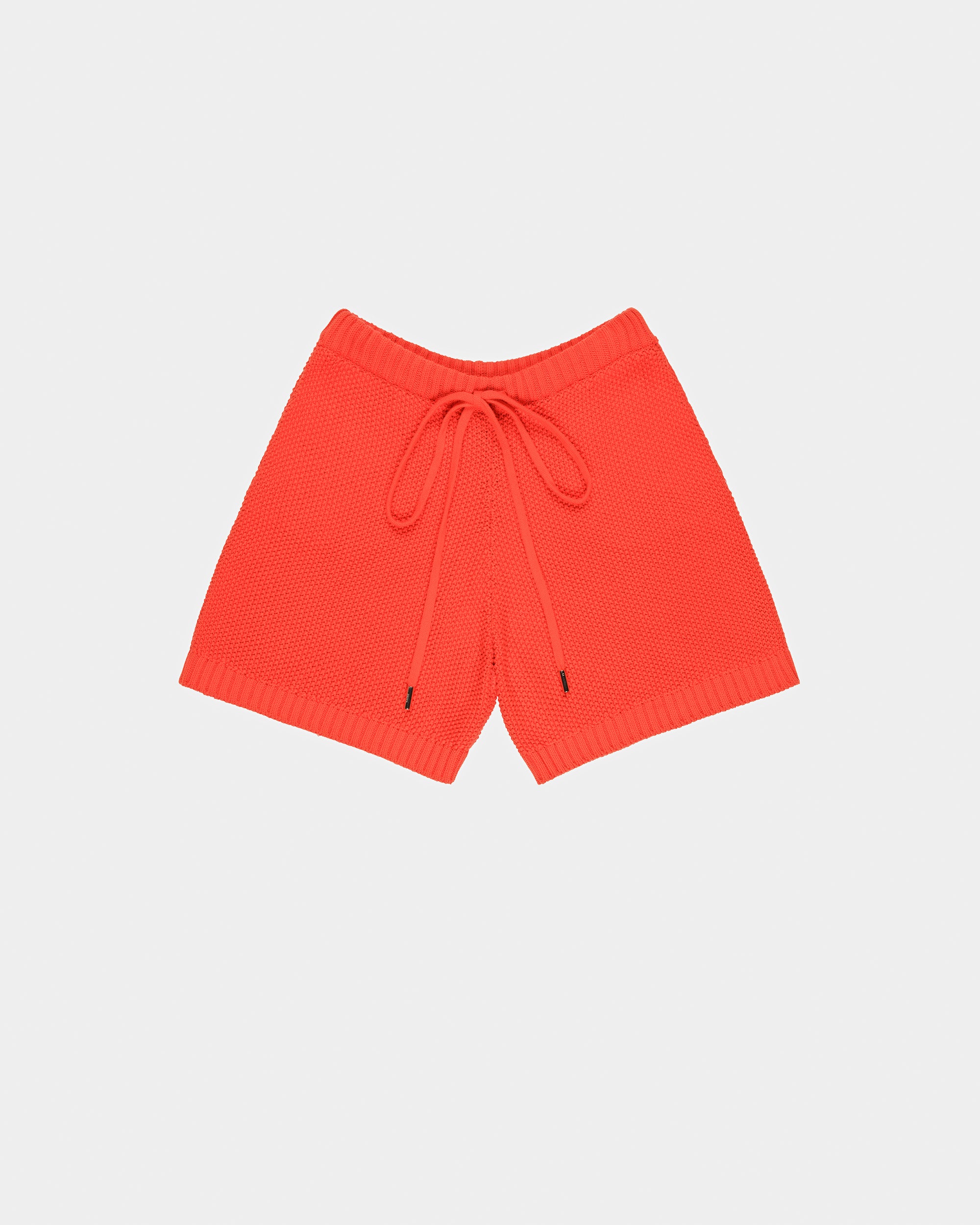 Knitted Cotton Shorts In Orange - Women's - Bally - 02