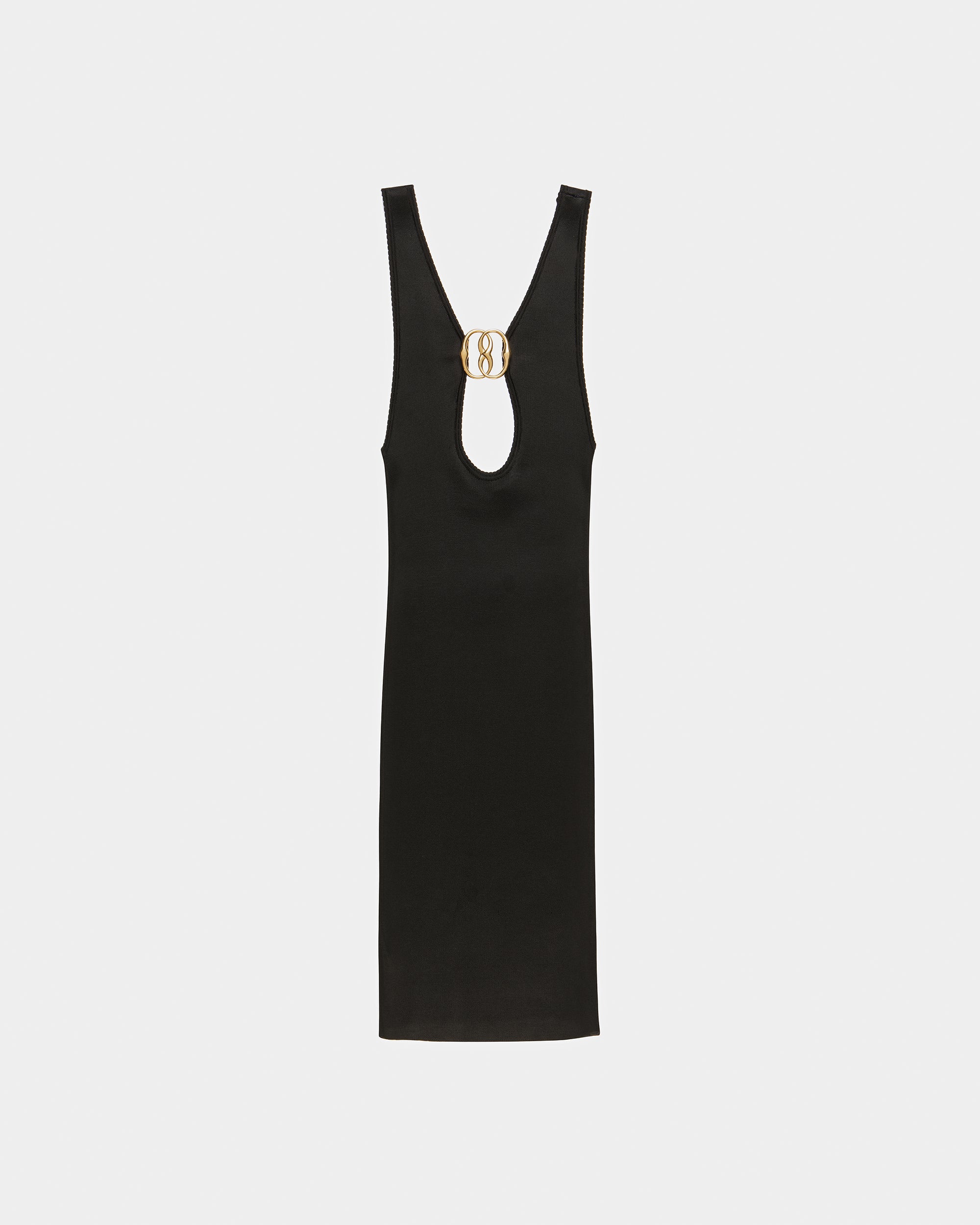 Open Back Knit Dress In Black - Women's - Bally - 06
