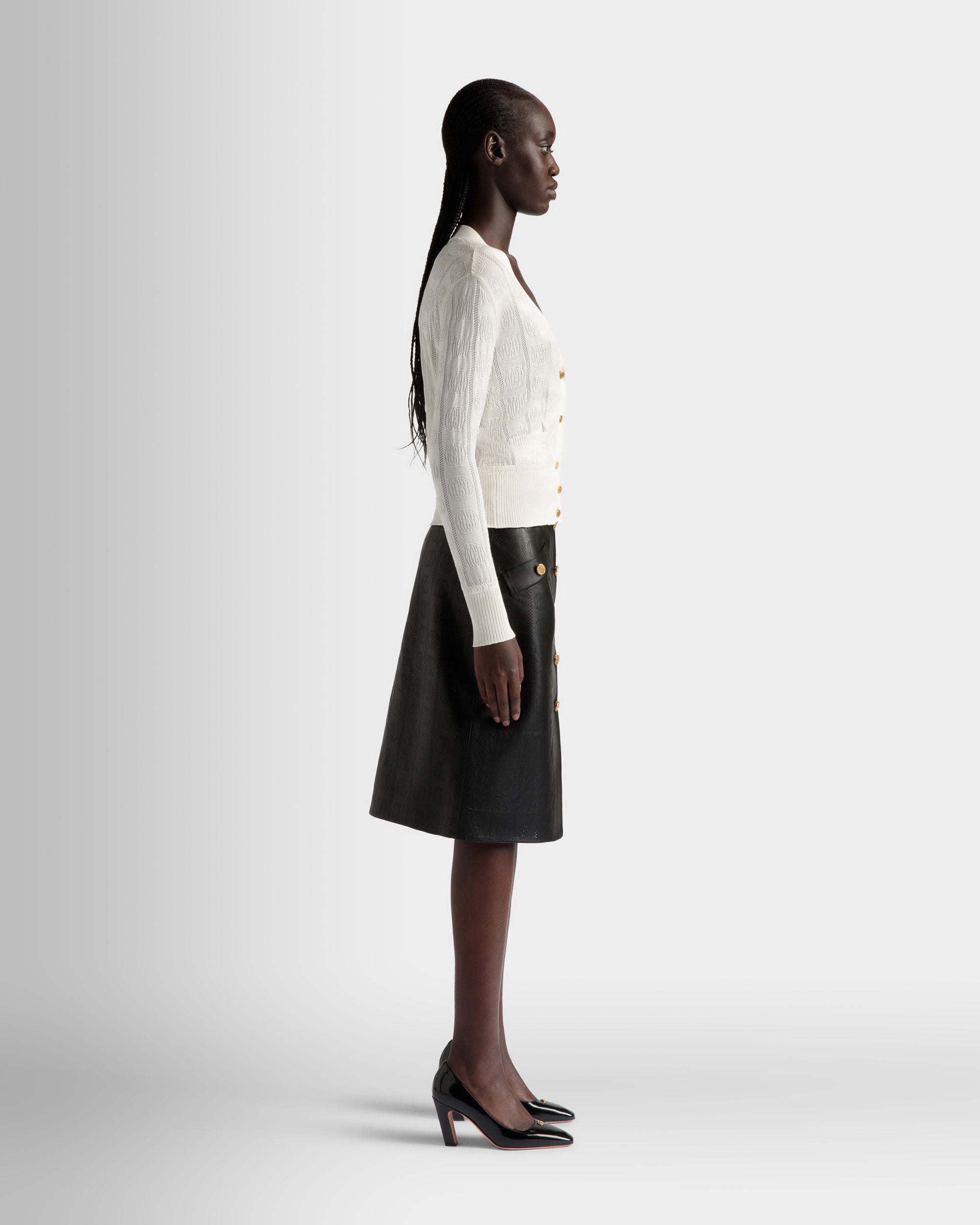 Beige Cardigan in Beige Silk Blend - Women's - Bally - 05