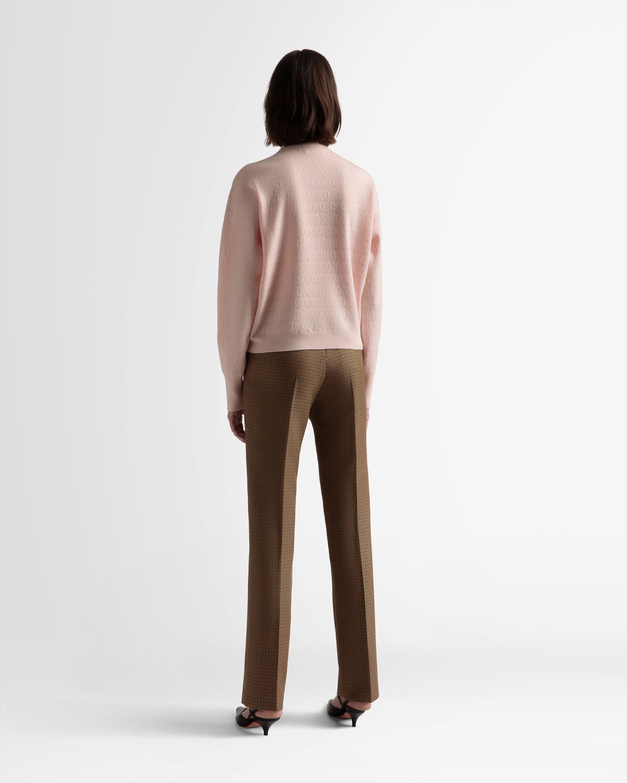 Crew Neck Sweater In Dusty Petal Wool - Women's - Bally - 06