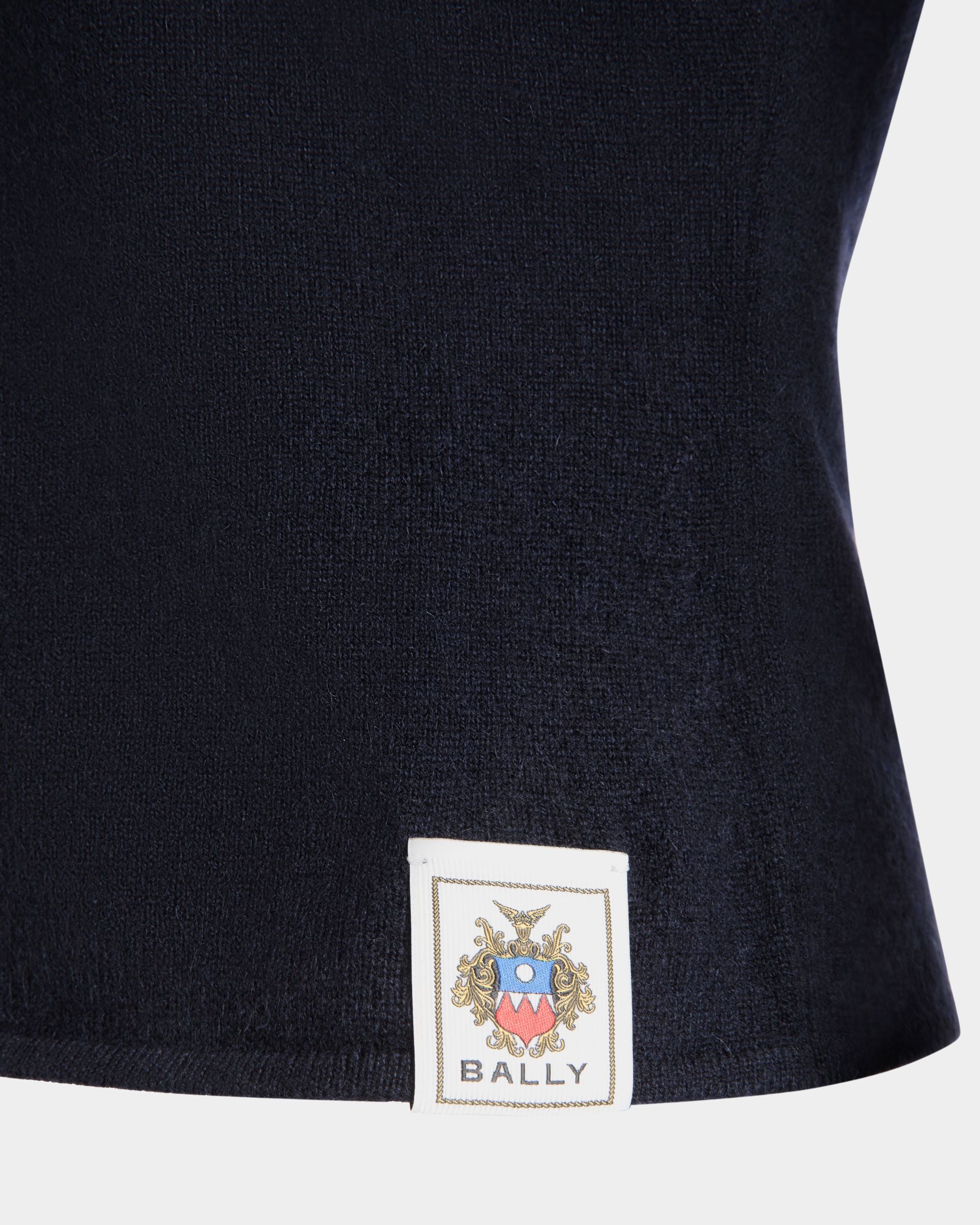 Knit Top In Navy Blue Cashmere - Women's - Bally - 05