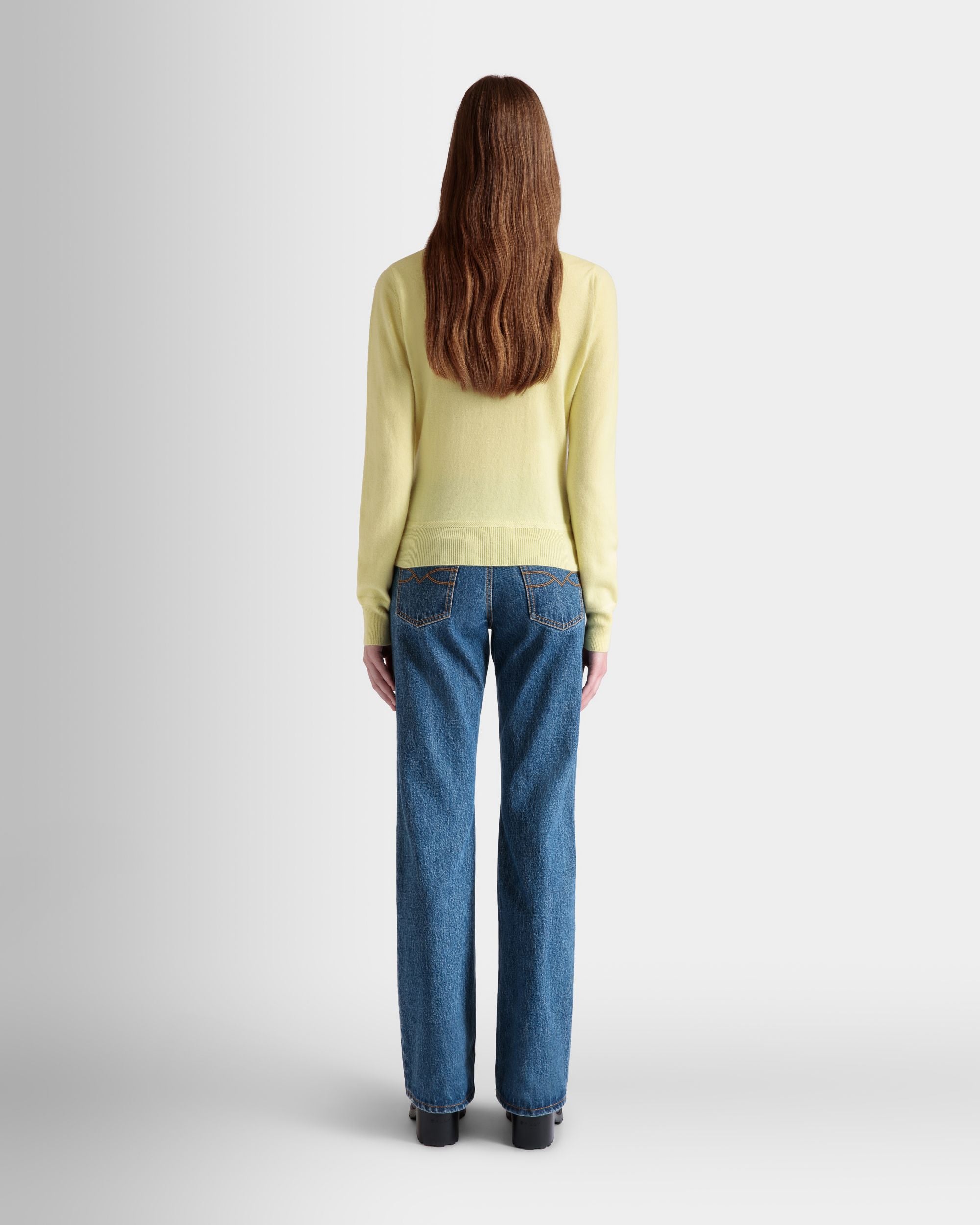 Knit Polo In Cream Cashmere - Women's - Bally - 07