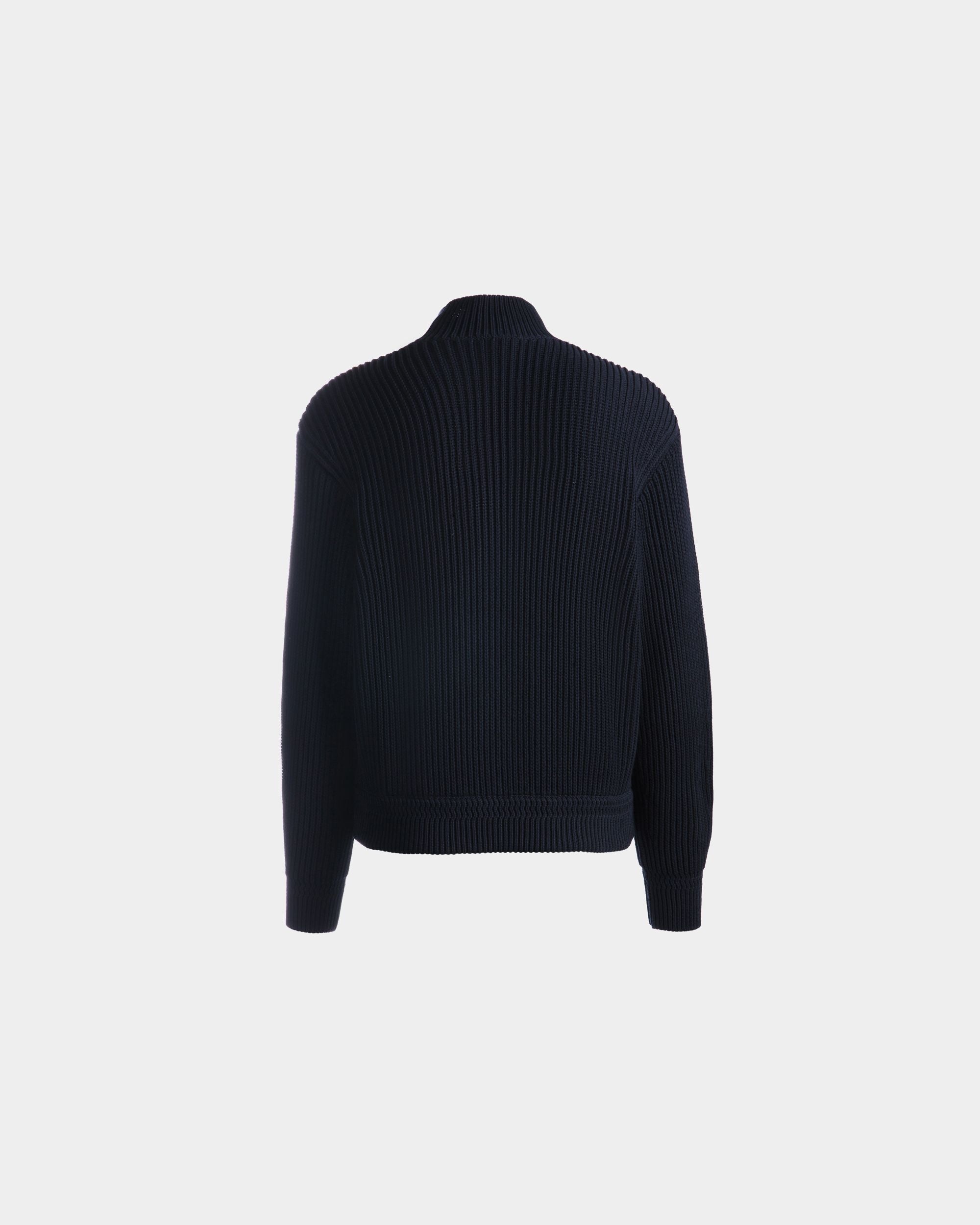 Turtle Neck in Navy Blue Cotton - Women's - Bally - 07