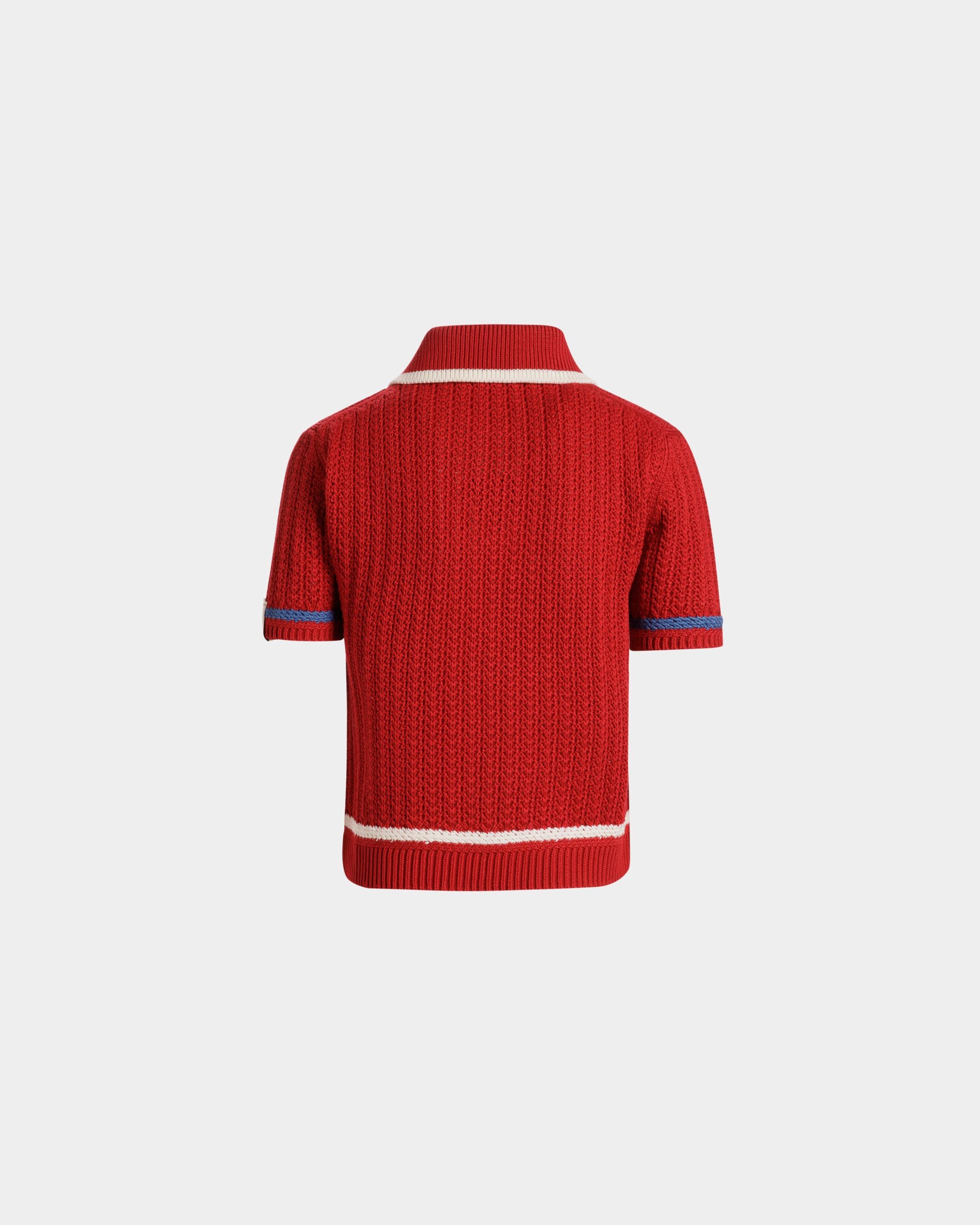 Knit Polo in Red Cotton - Women's - Bally - 07