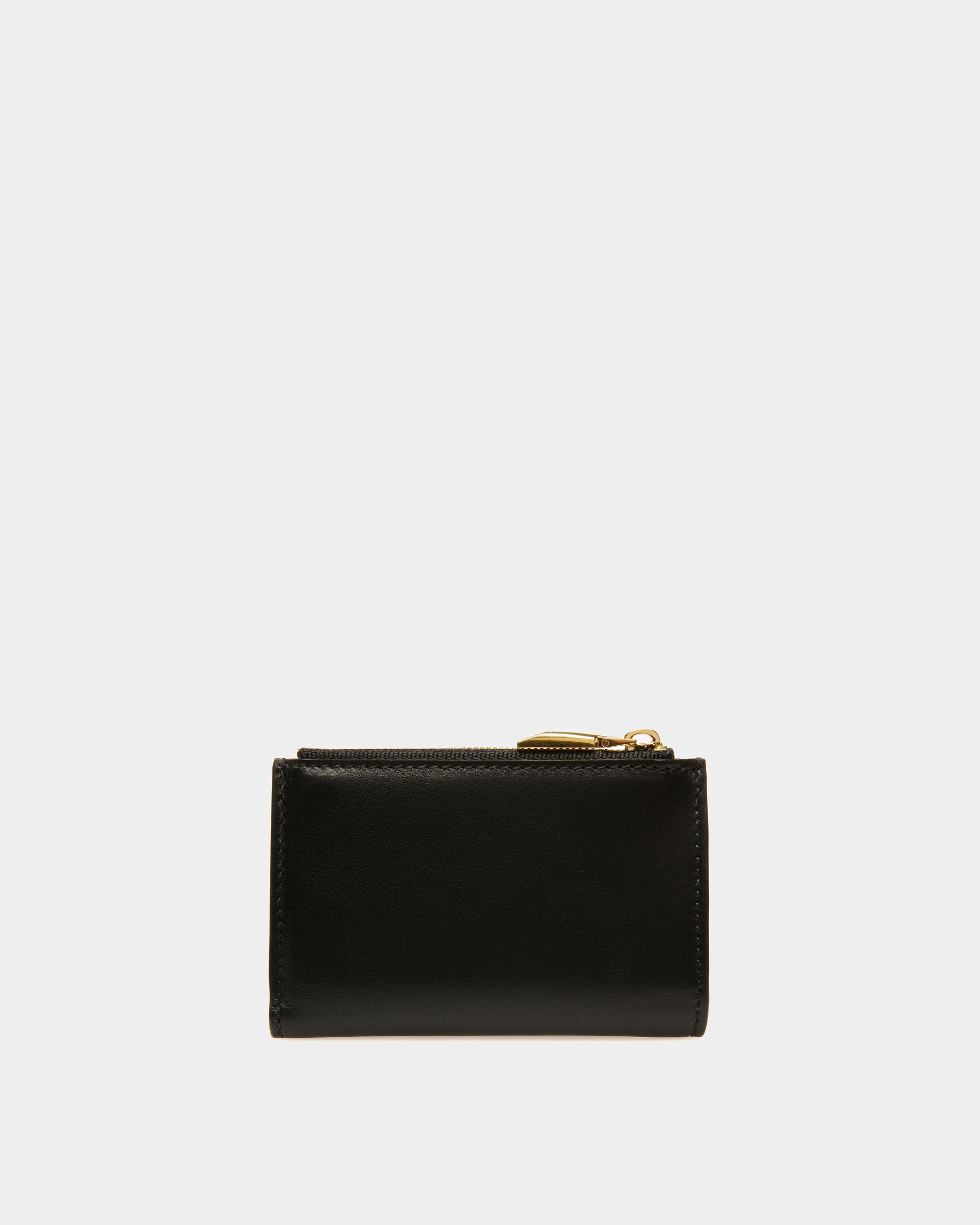 Emblem Wallet In Black Leather - Women's - Bally - 02