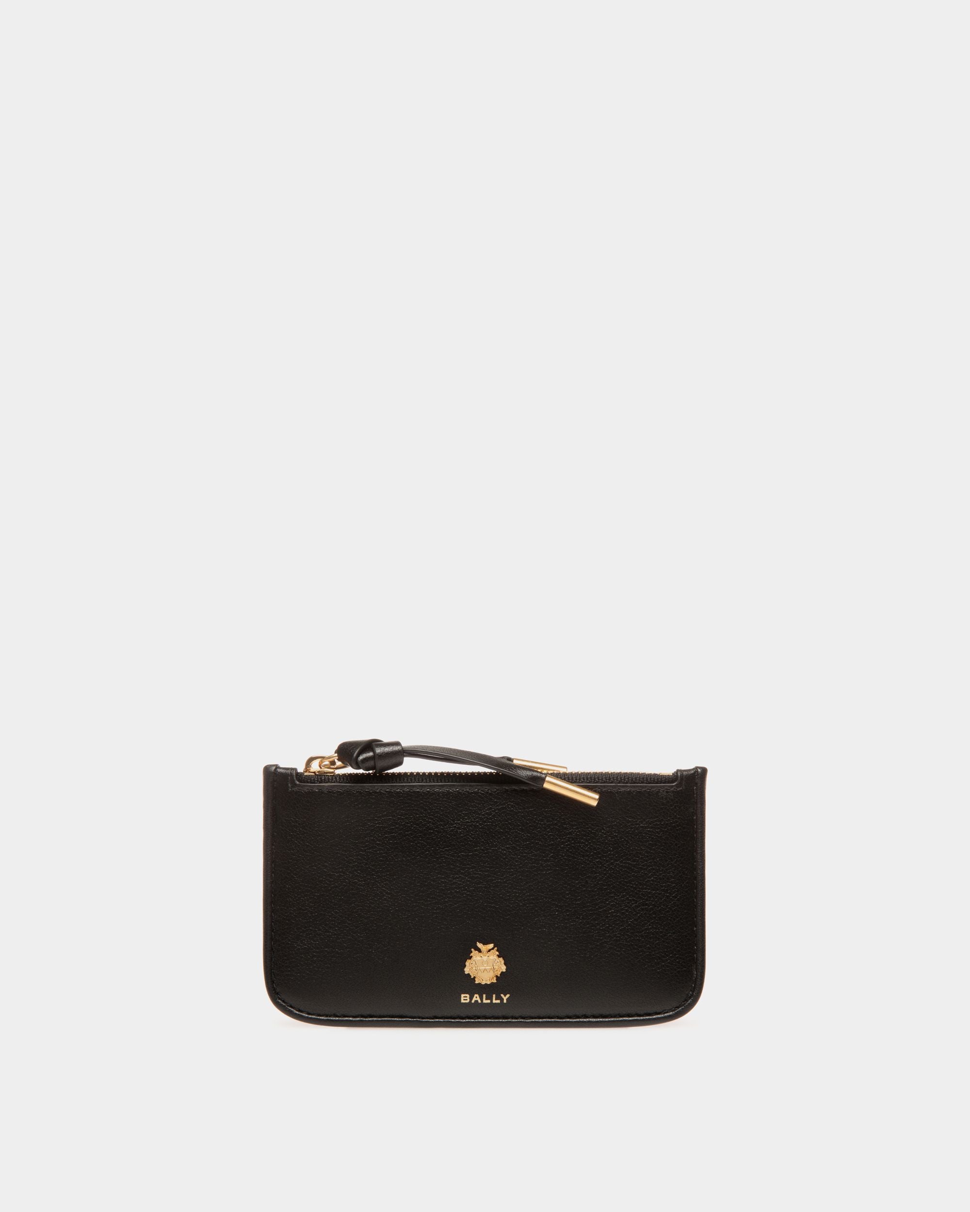 Bally Essential Zipped Card Holder in Black Leather - Women's - Bally - 01