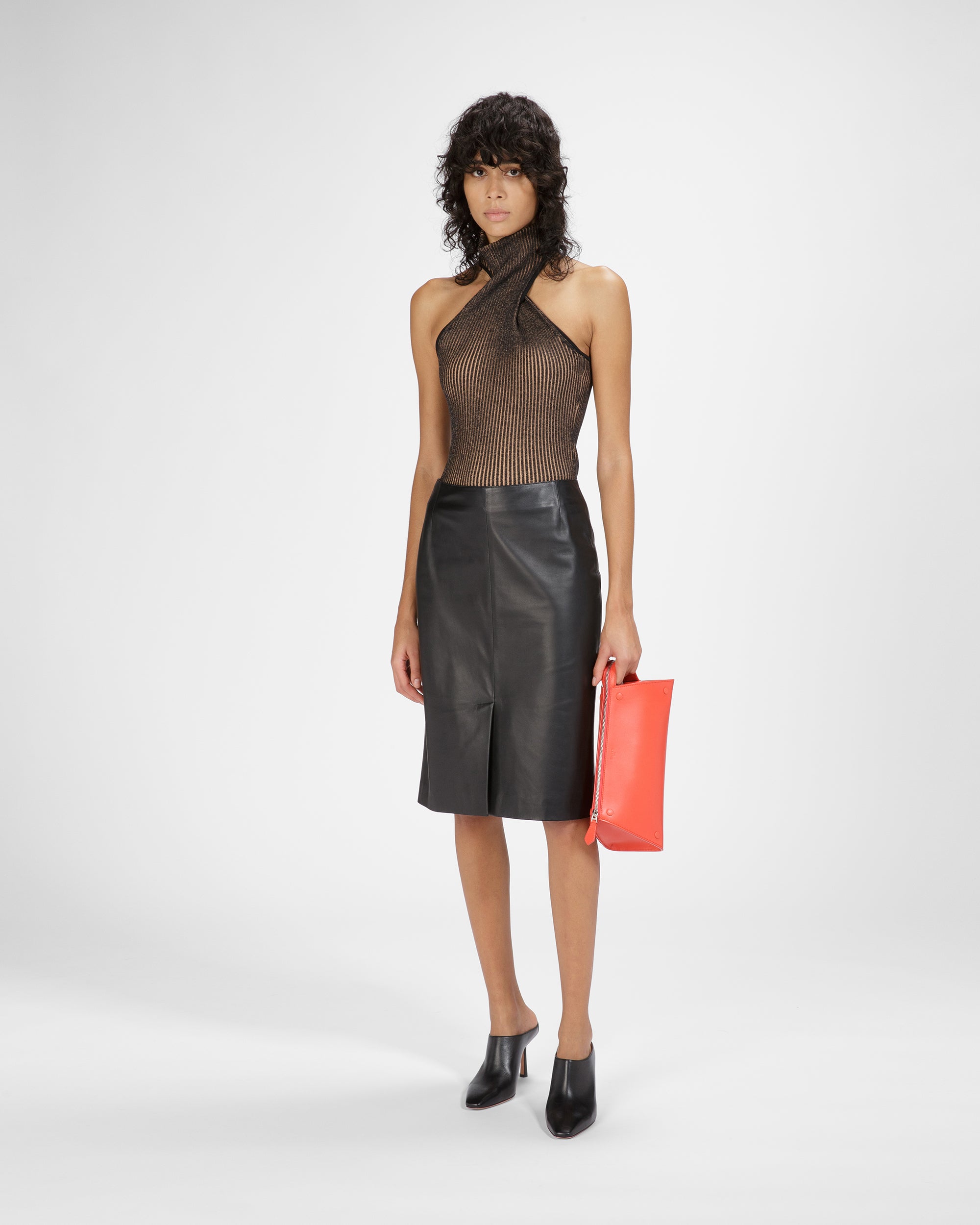 Leather Skirt In Black - Women's - Bally - 04