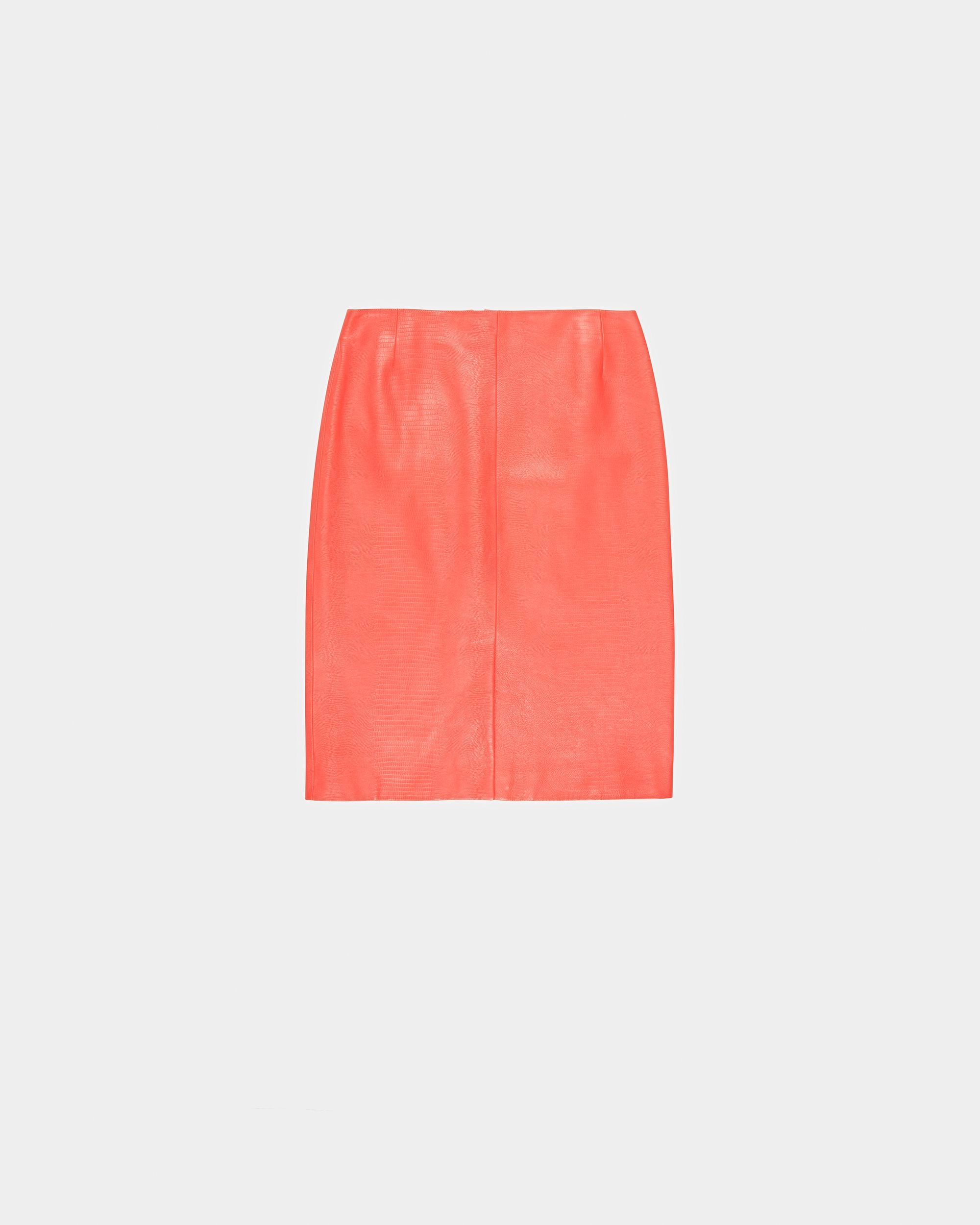 Leather Skirt In Orange - Women's - Bally - 01