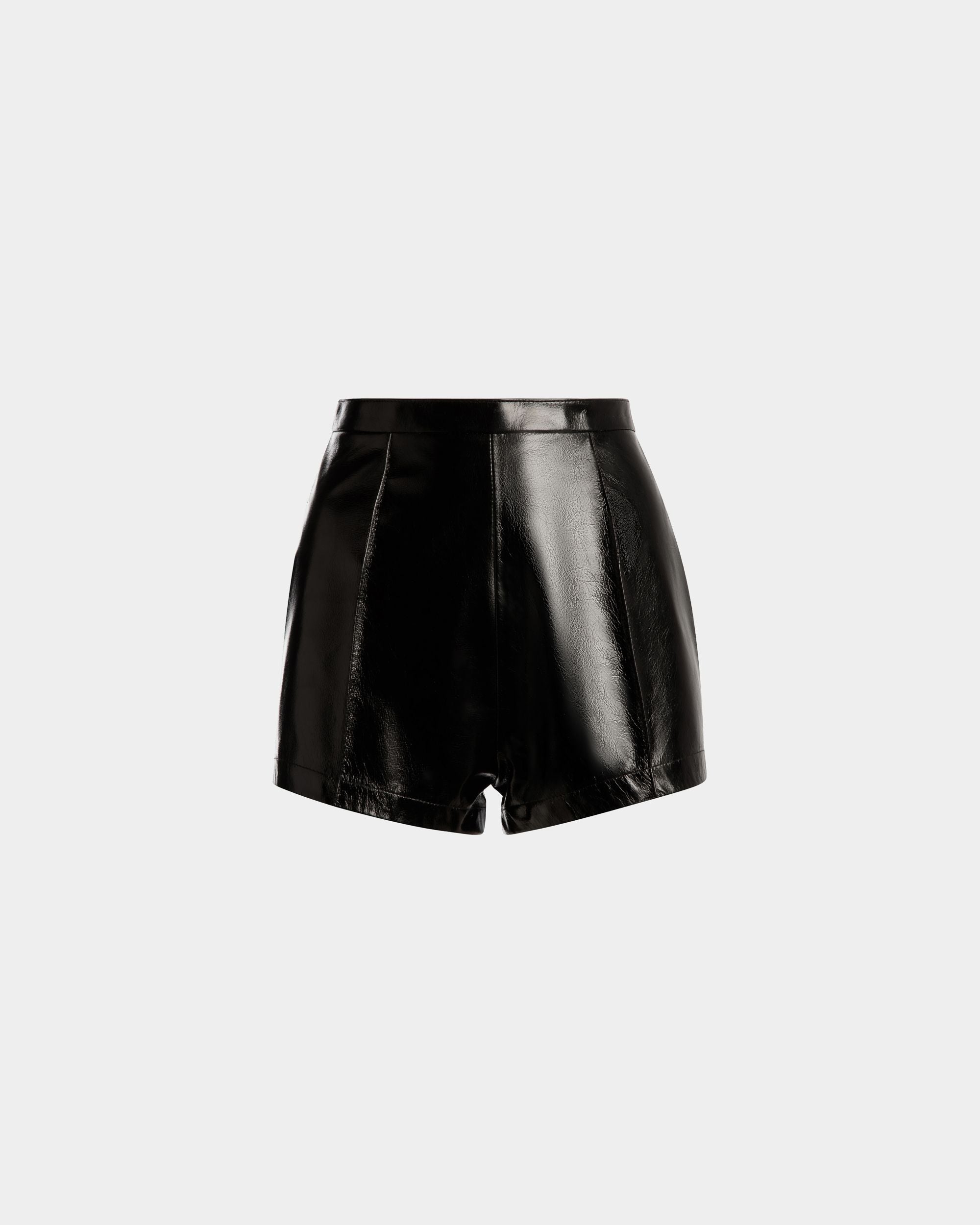Shorts in Black Leather - Women's - Bally - 01