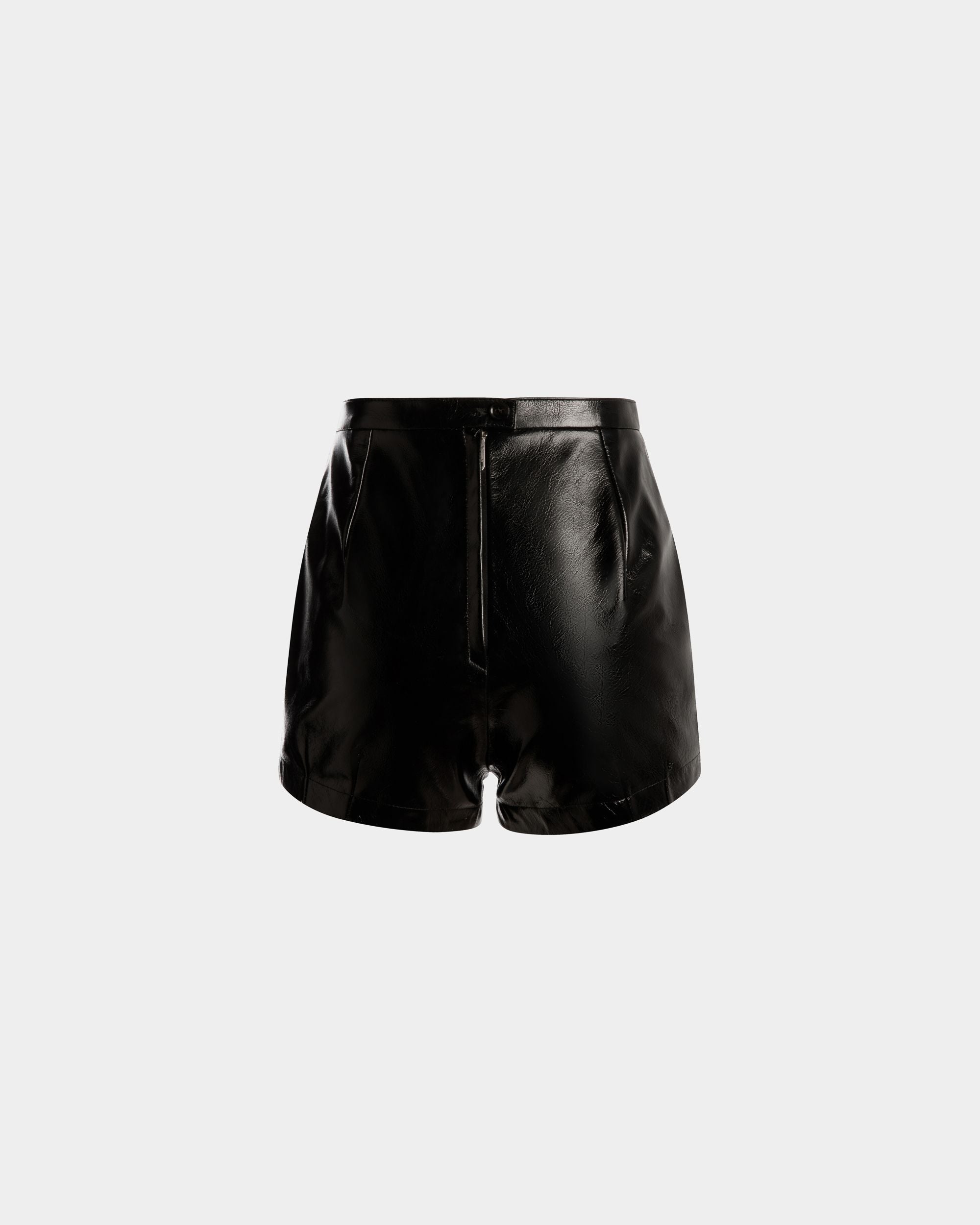 Shorts in Black Leather - Women's - Bally - 03