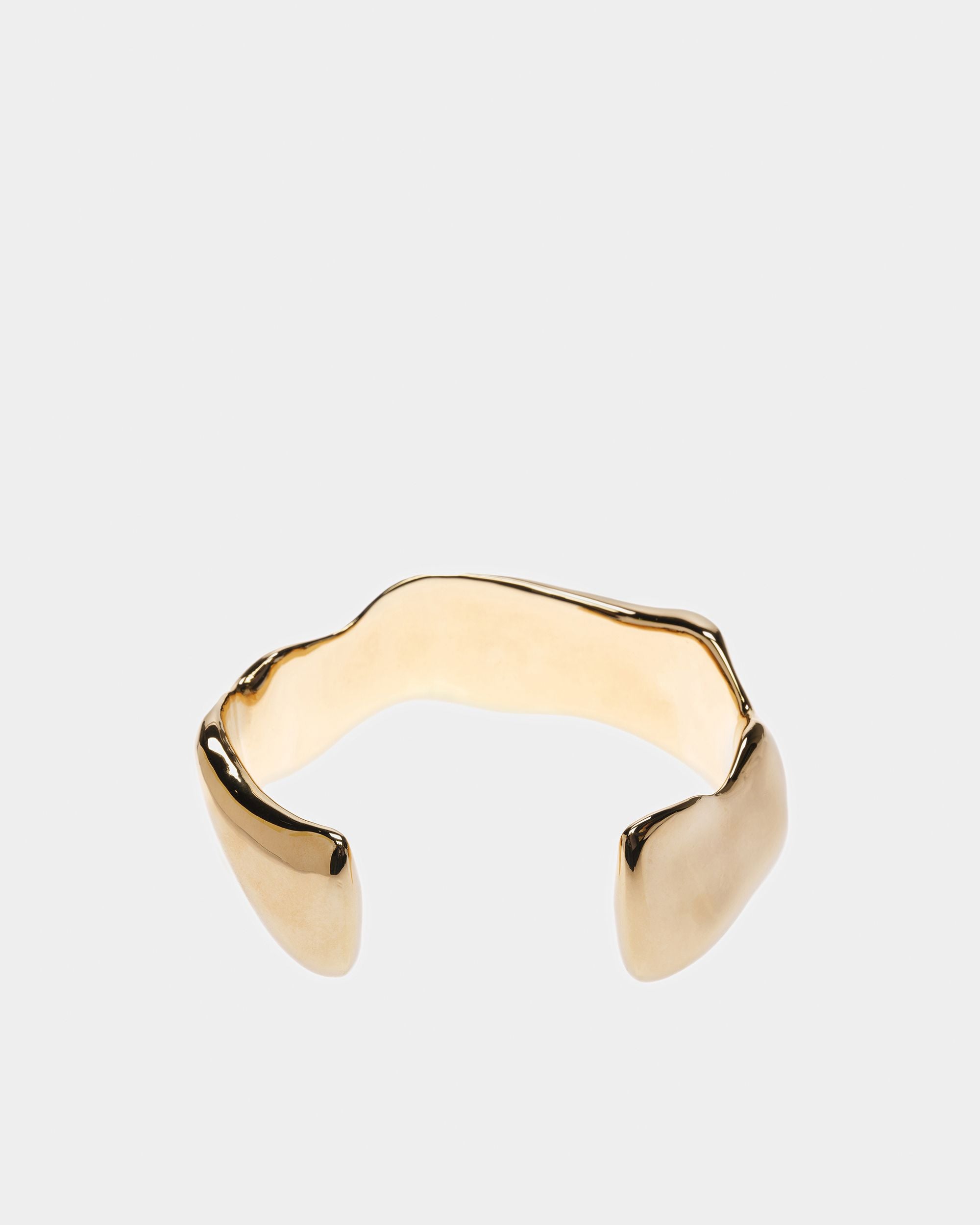 Chunky Cuff Bangle In Yellow-Gold - Women's - Bally - 03