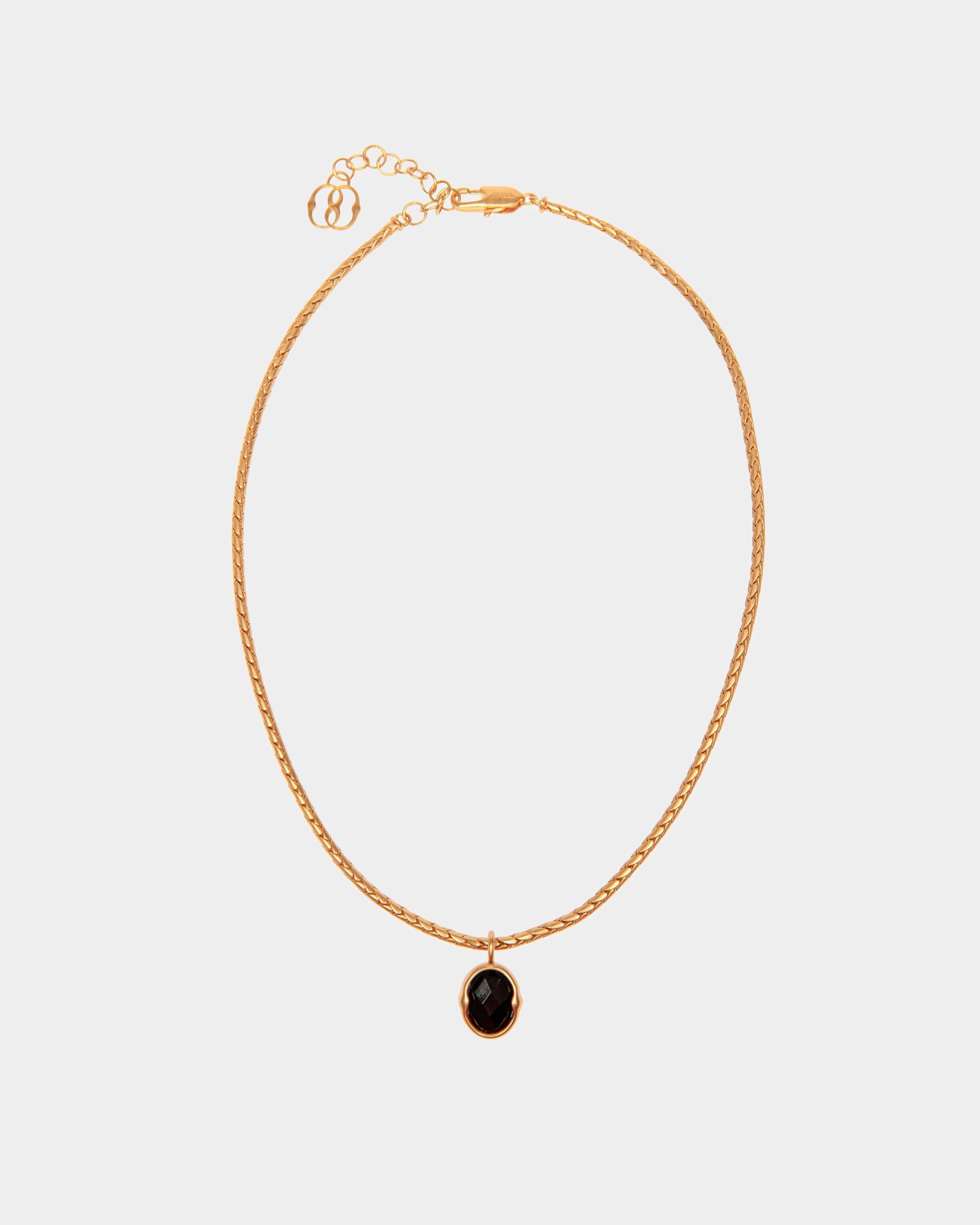 Frame Outline Necklace With A Snake Chain - Women's - Bally - 01