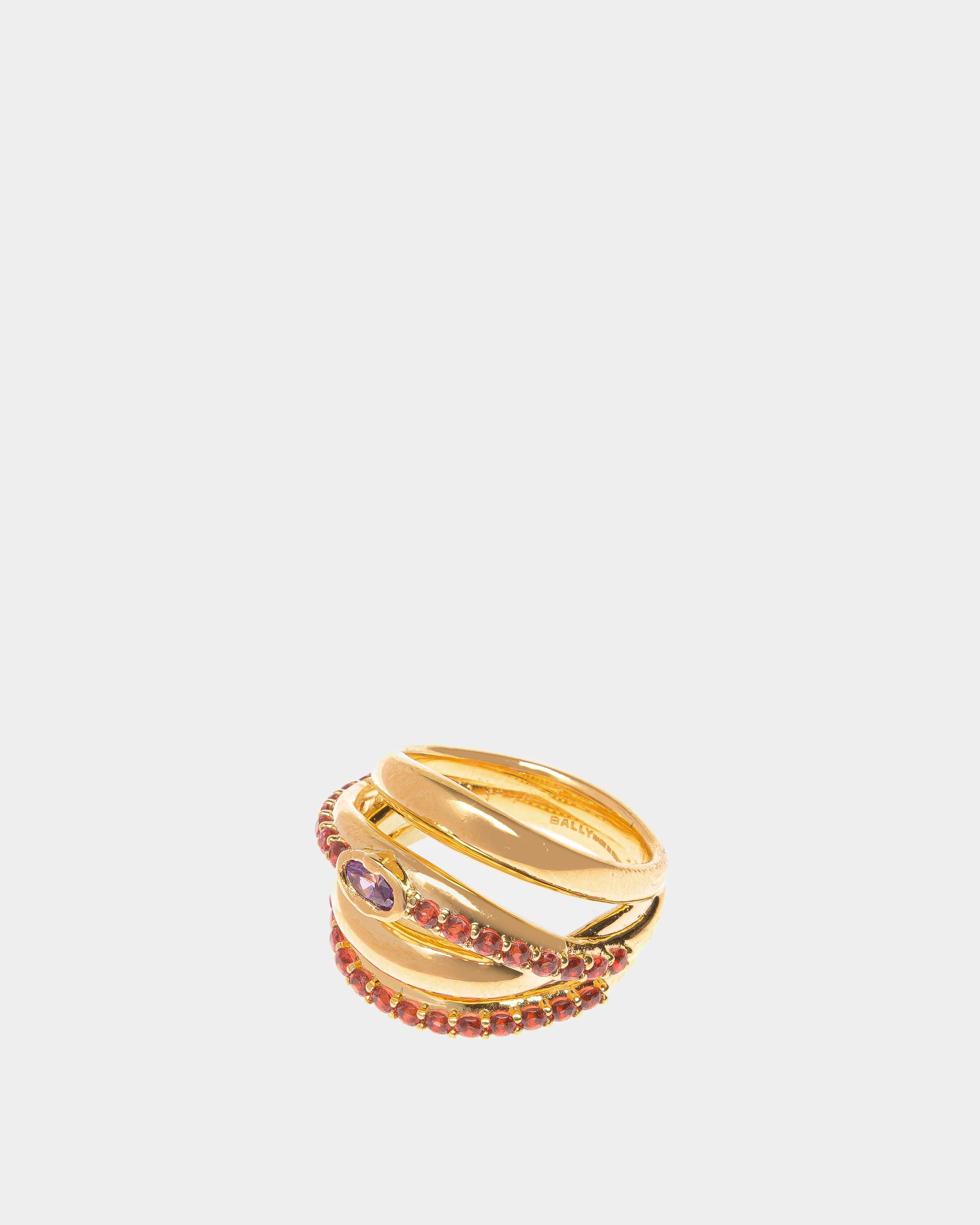 Evening Ring In Gold Brass - Women's - Bally - 01