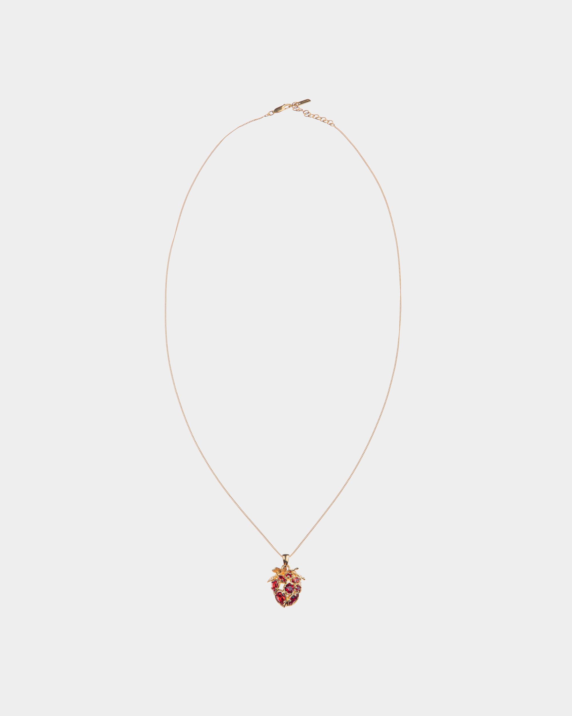 Deco Necklace in Gold Eco Brass and Crystals - Women's - Bally - 01
