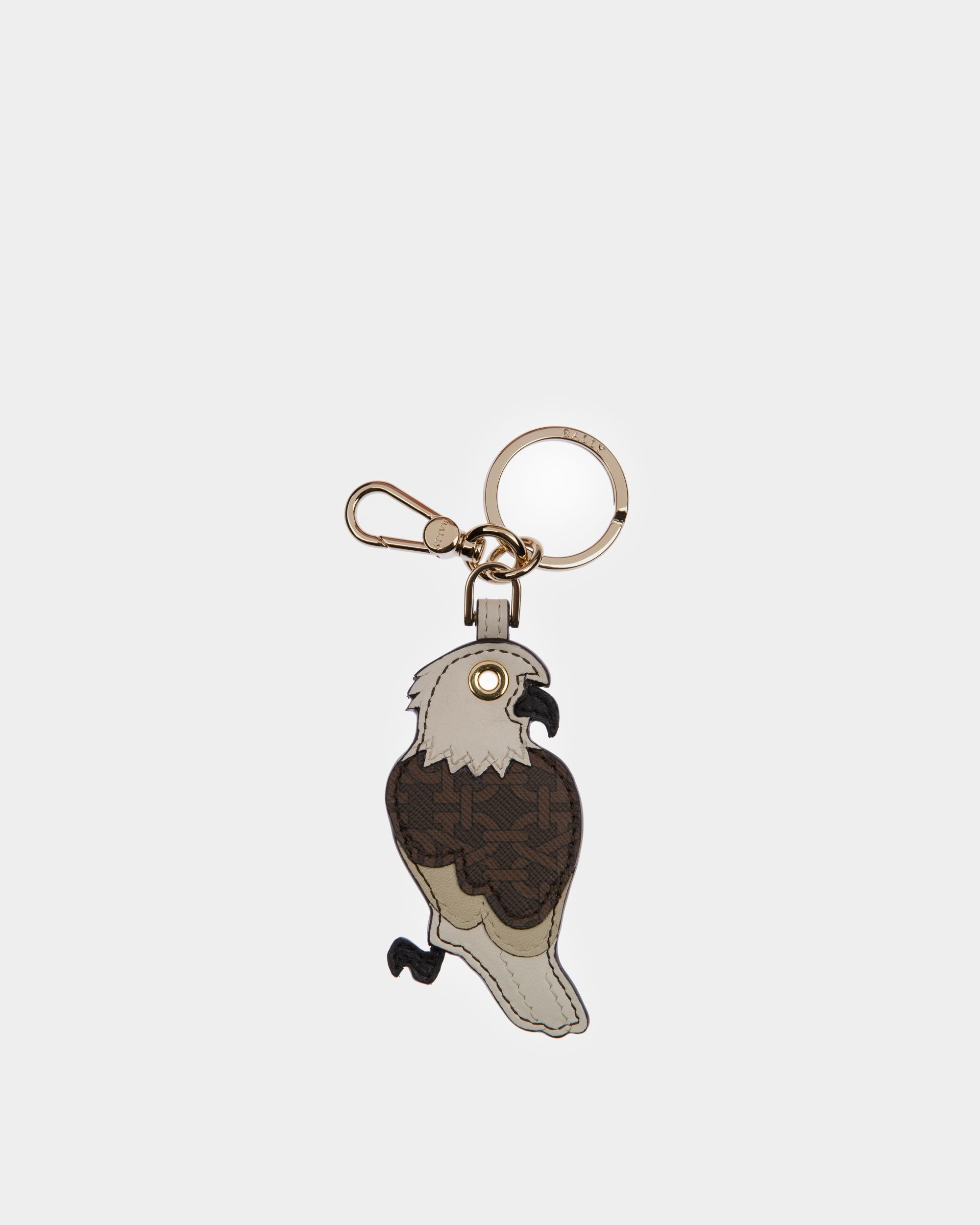 Turye TPU And Leather Key Holder In Brown And Bone - Women's - Bally - 01