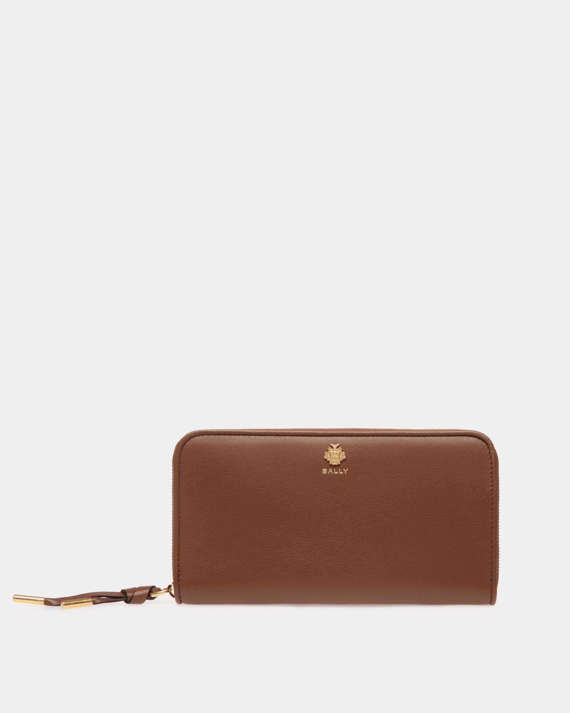 Bally Essential Long Wallet in Brown Leather - Women's - Bally - 01
