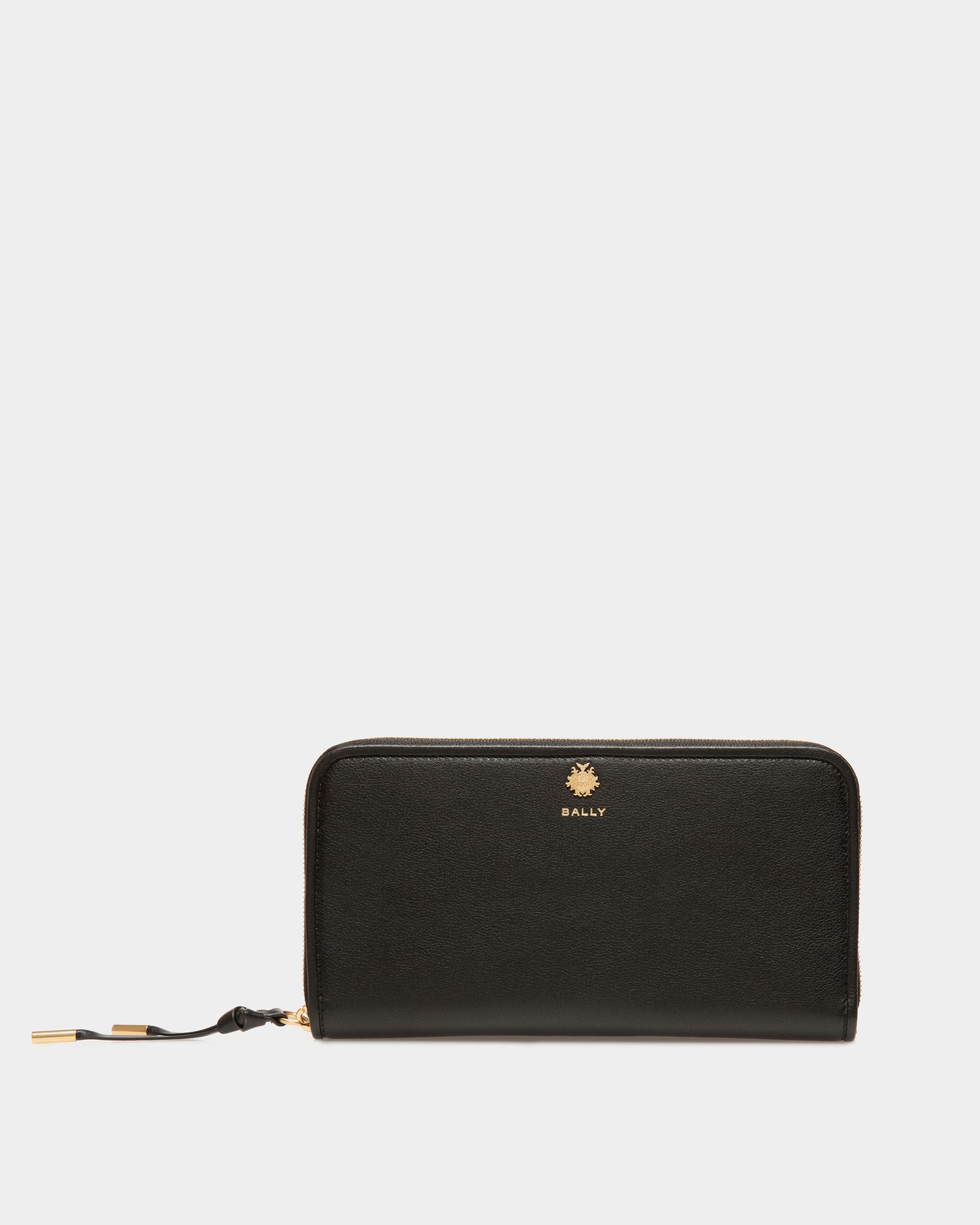 Bally Essential Long Wallet in Black Leather - Women's - Bally - 01