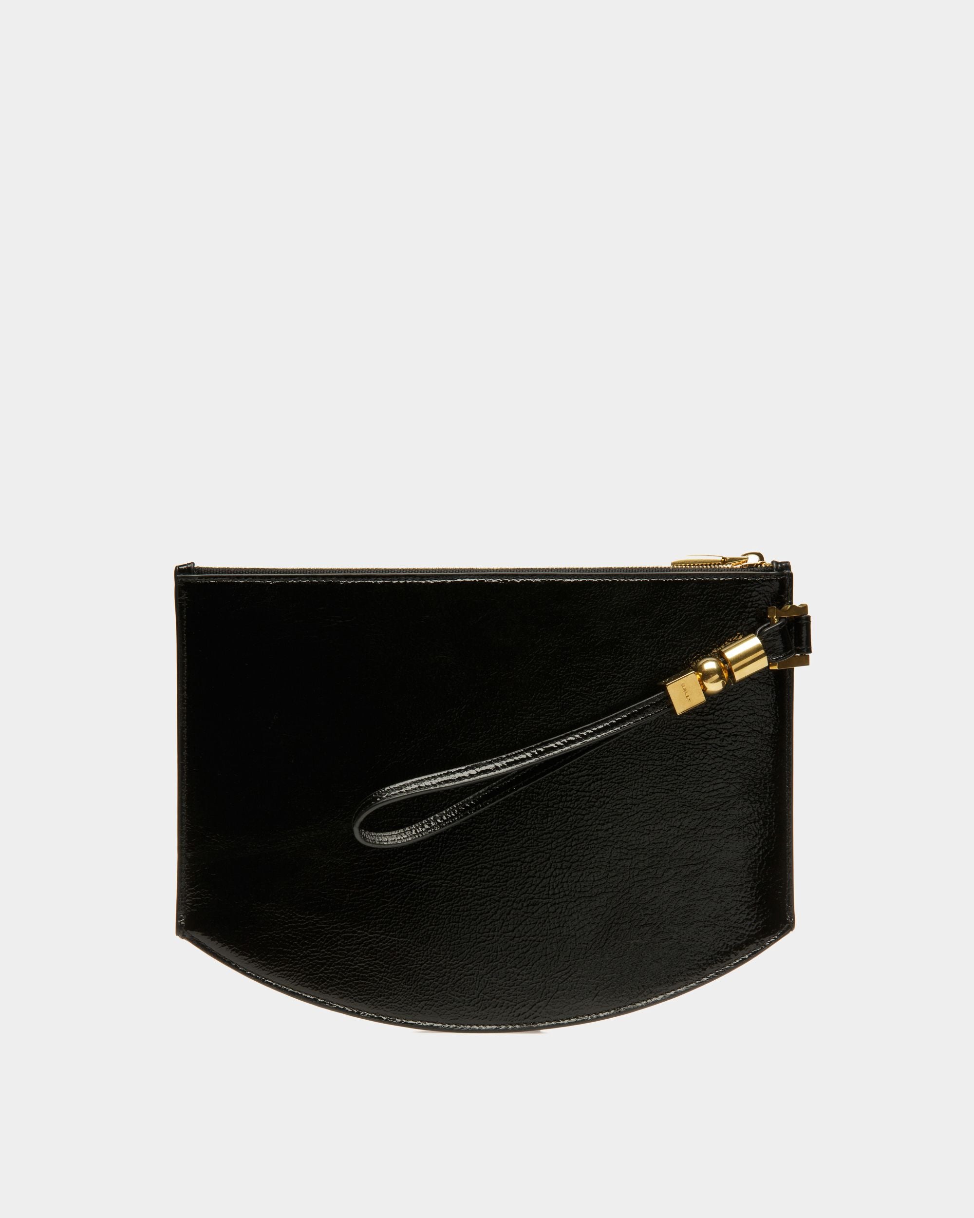 Block Pouch In Black Leather - Women's - Bally - 02