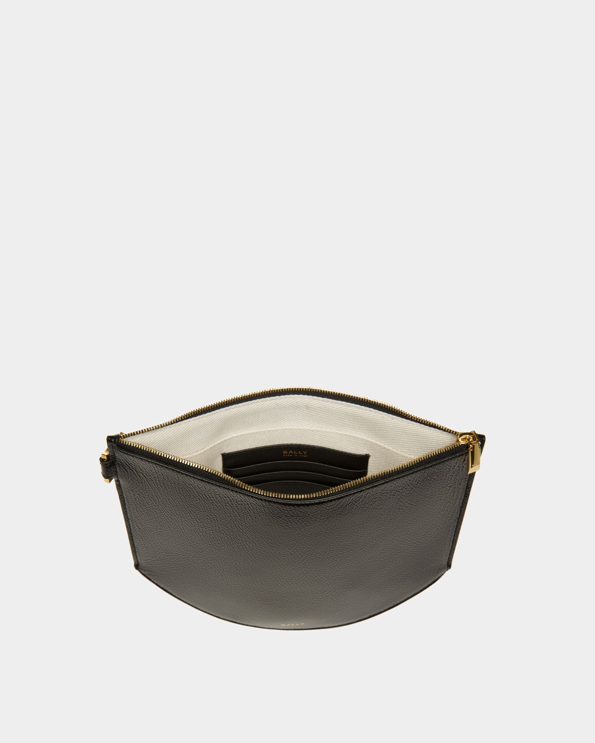 Block Pouch In Black Leather - Women's - Bally - 03