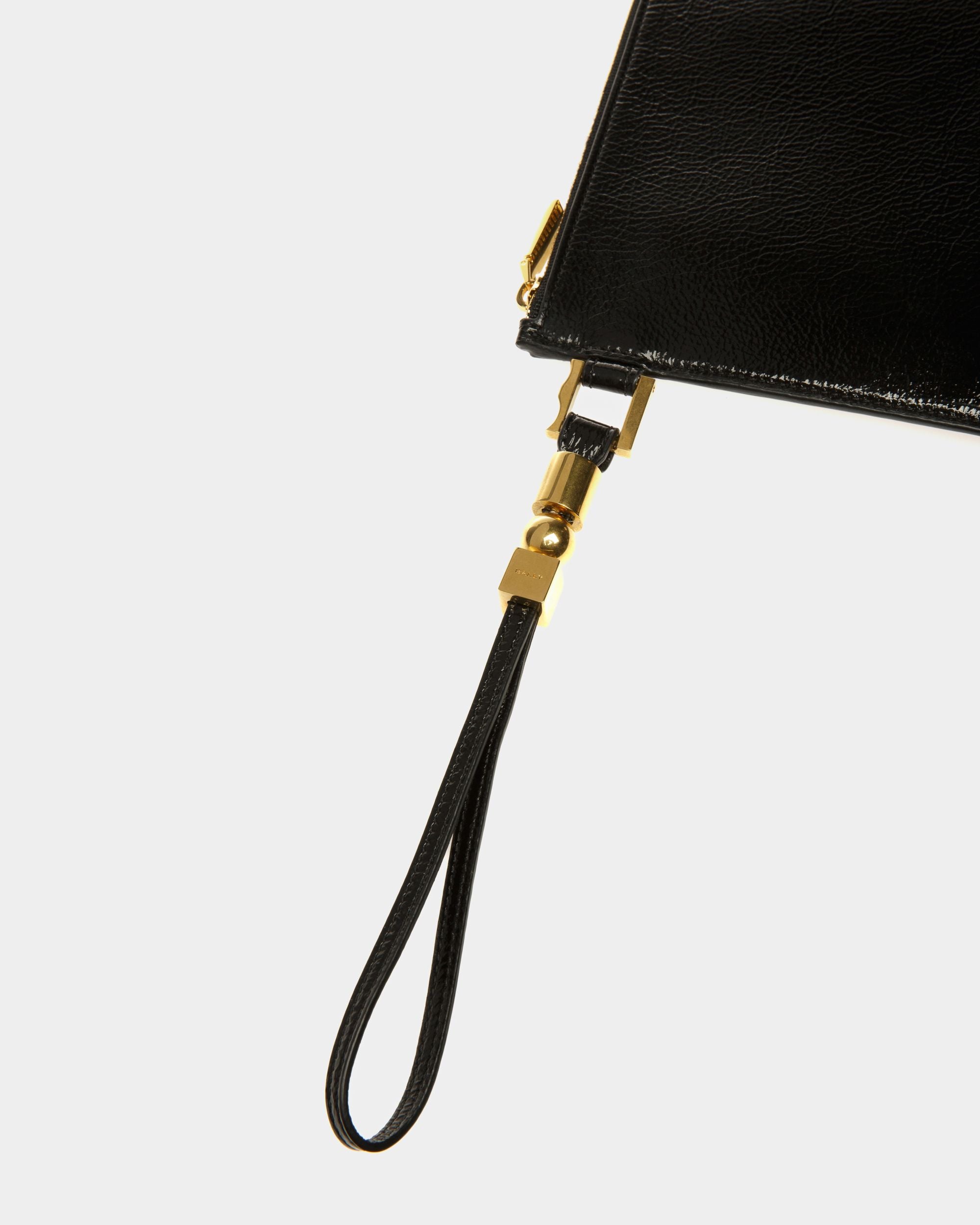 Block Pouch In Black Leather - Women's - Bally - 04