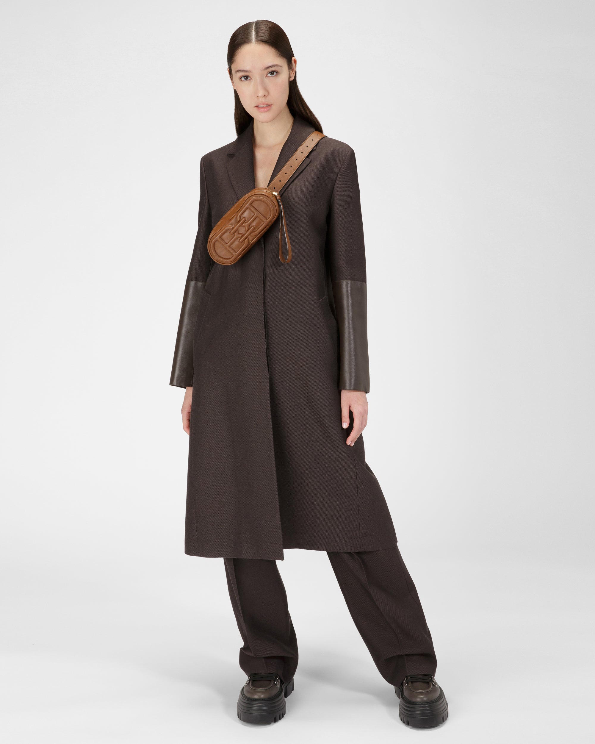 Bowye Leather Belt Bag In Brown - Women's - Bally - 08