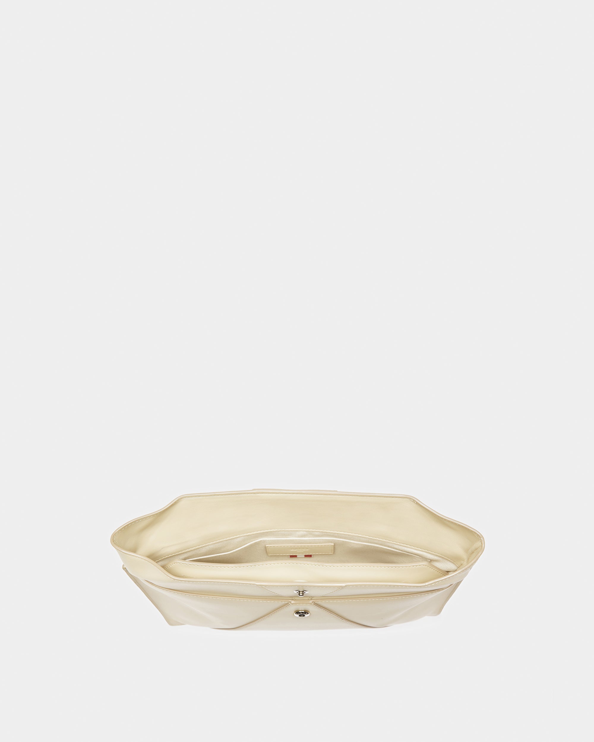 Aniia Leather Clutch In Beige - Women's - Bally - 03