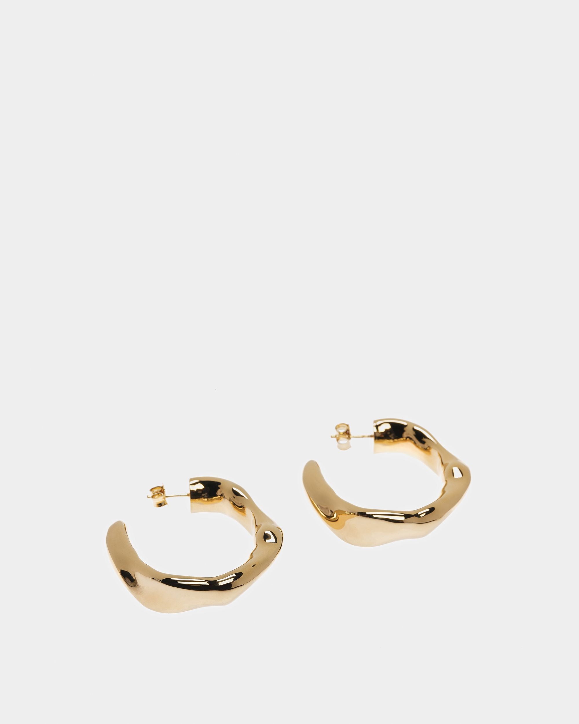 Large Hoop Earrings In Yellow-Gold - Women's - Bally - 01