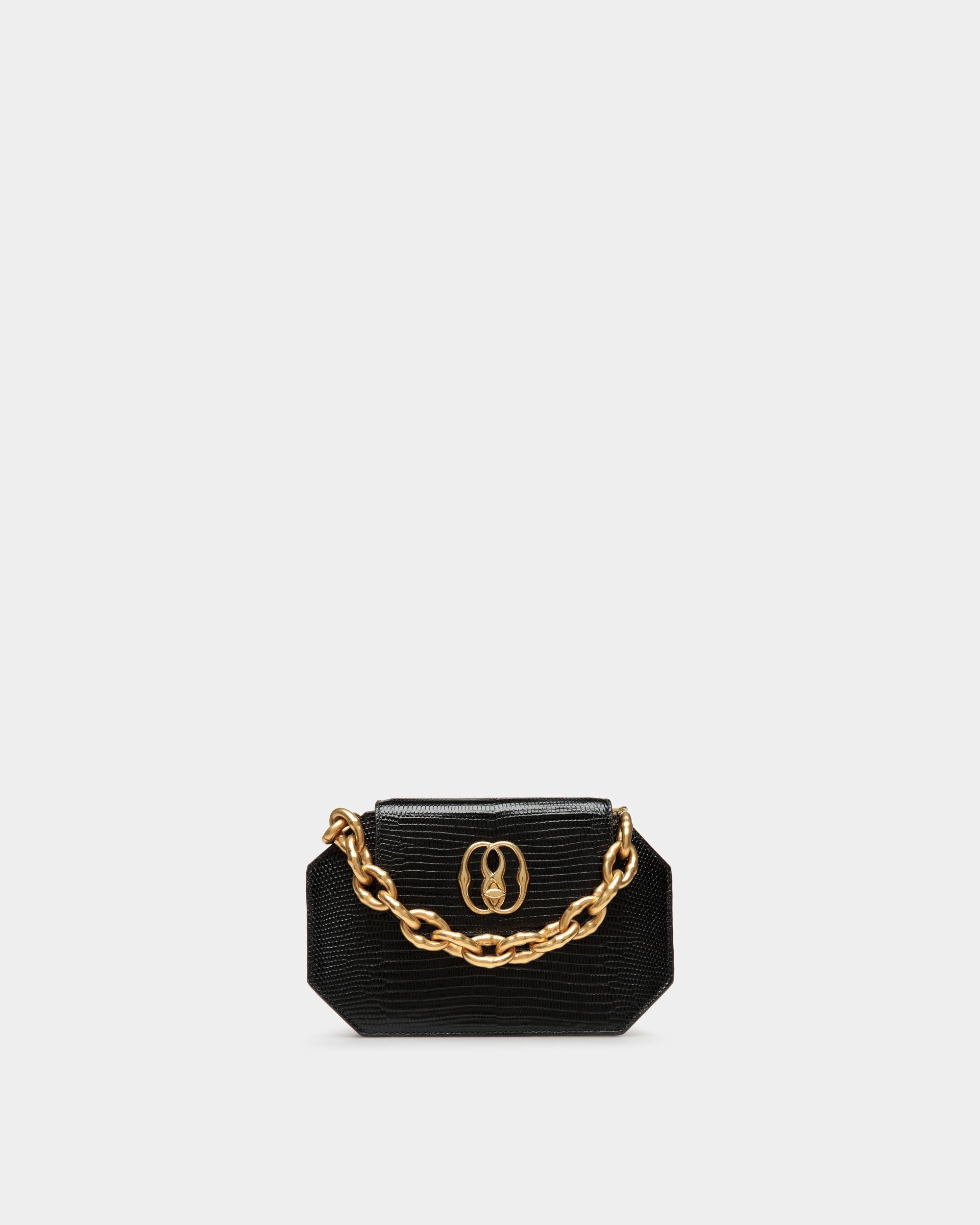 Emblem Octogone In Black Leather - Women's - Bally - 01