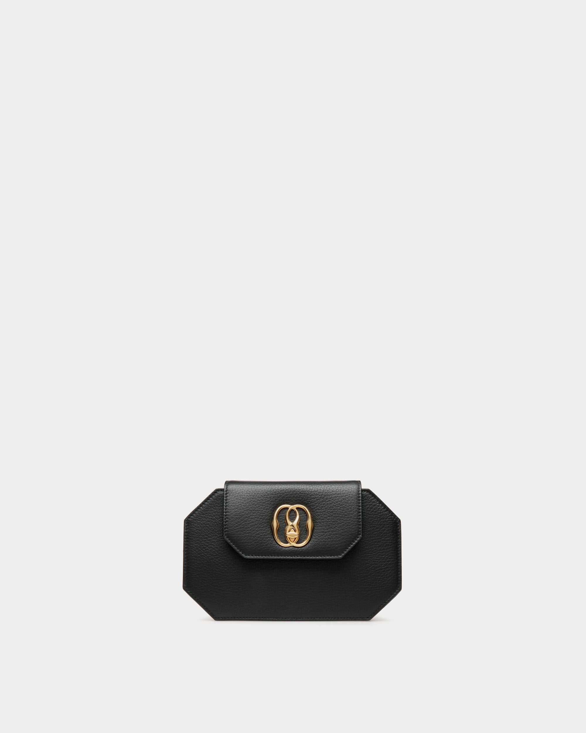 Emblem Octogone In Black Leather - Women's - Bally - 01