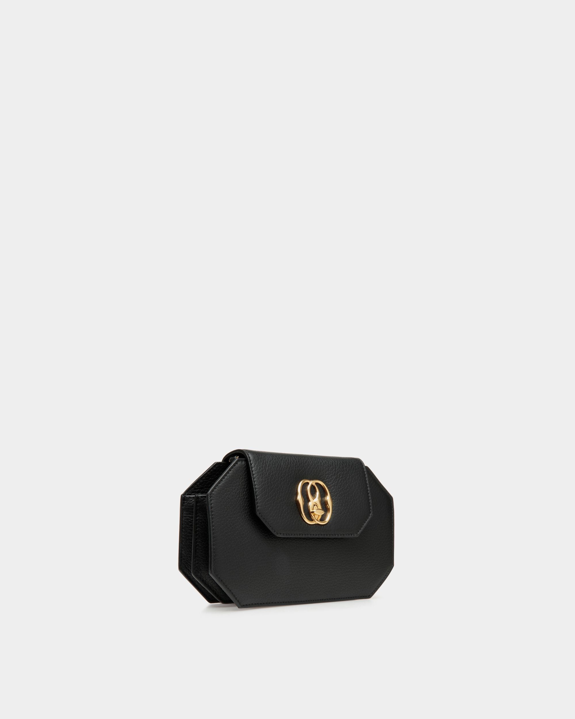 Emblem Octogone In Black Leather - Women's - Bally - 03