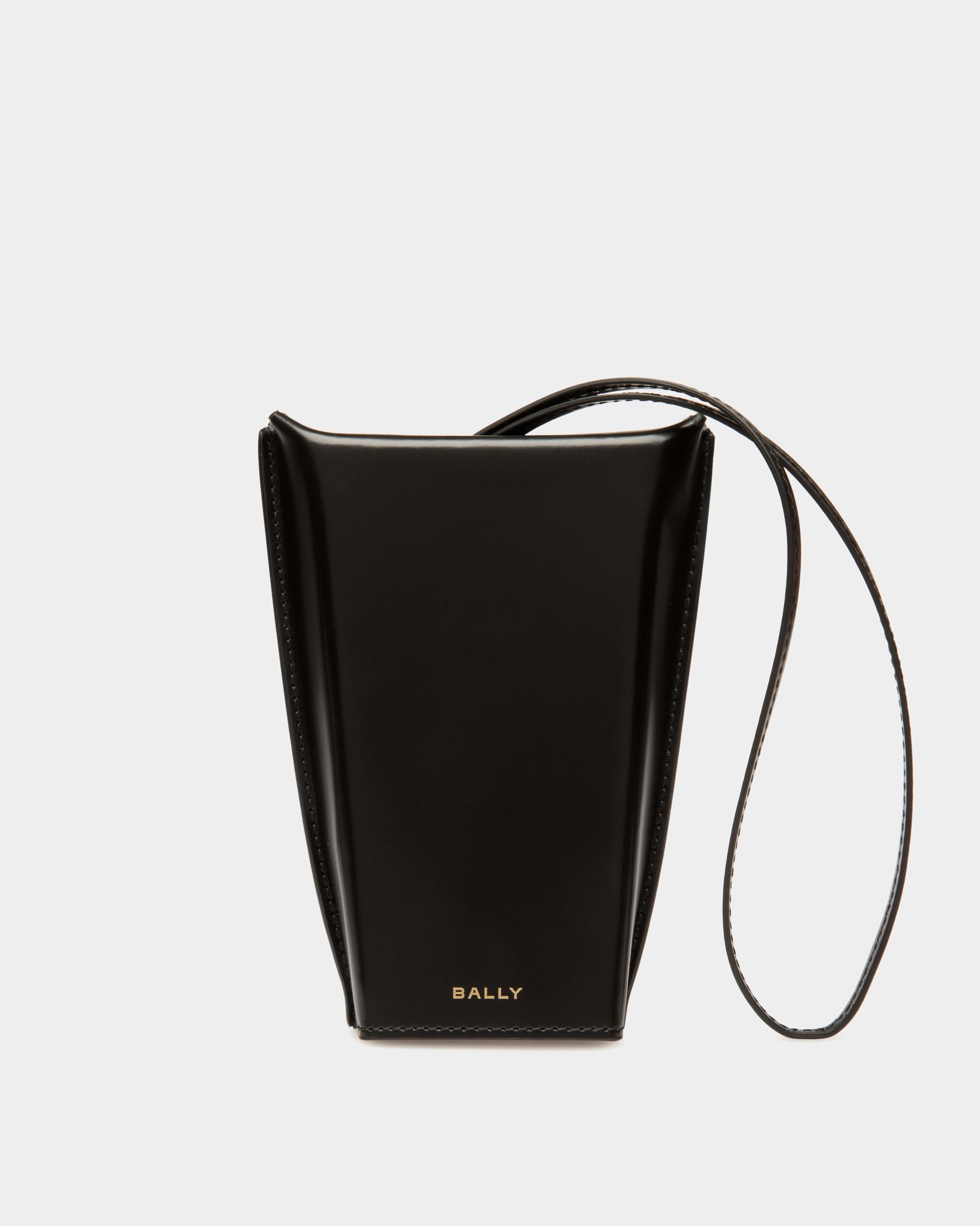 Belle Sunglasses Holder in Black Brushed Leather - Women's - Bally - 01