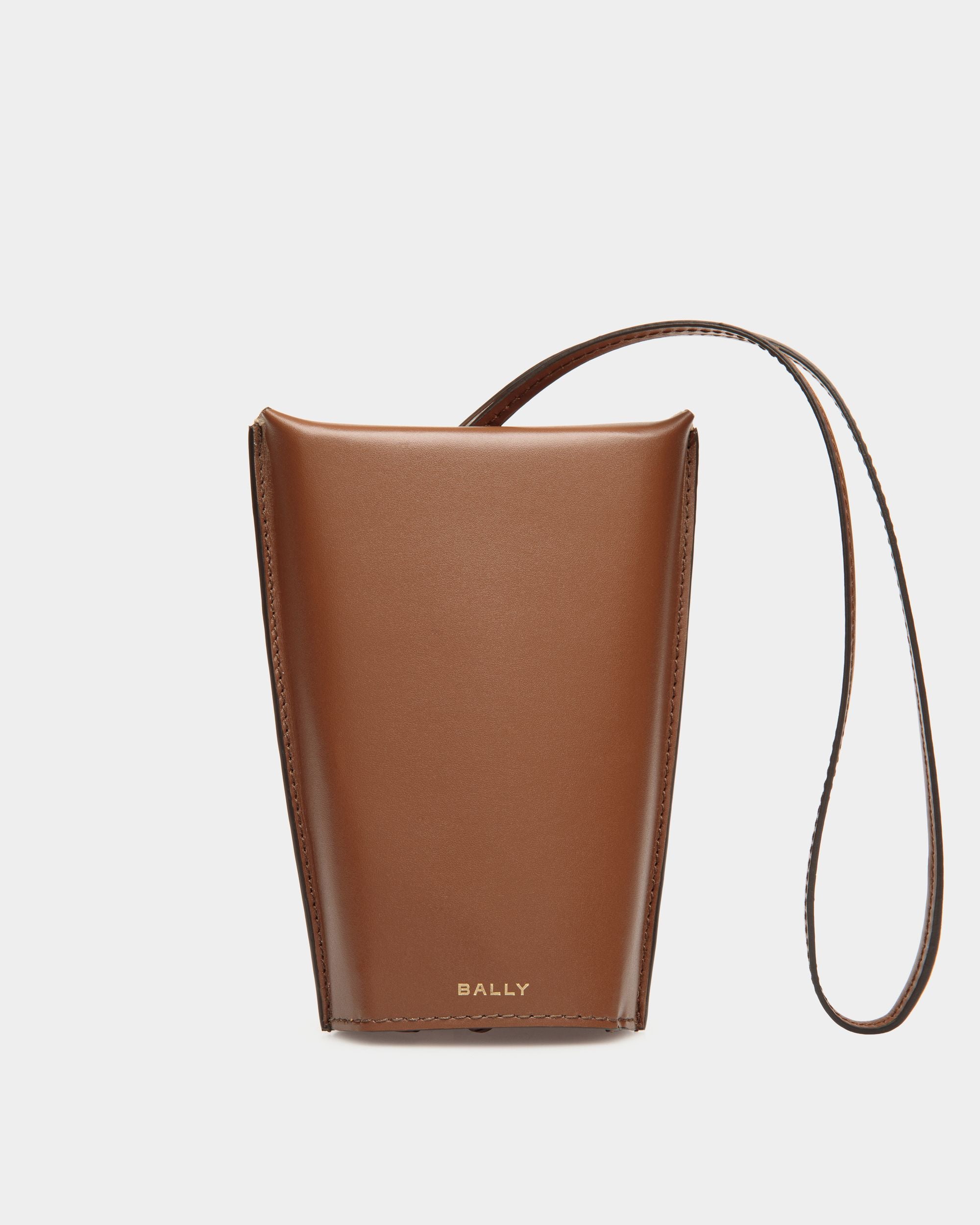 Belle Sunglasses Holder in Brown Leather - Women's - Bally - 01