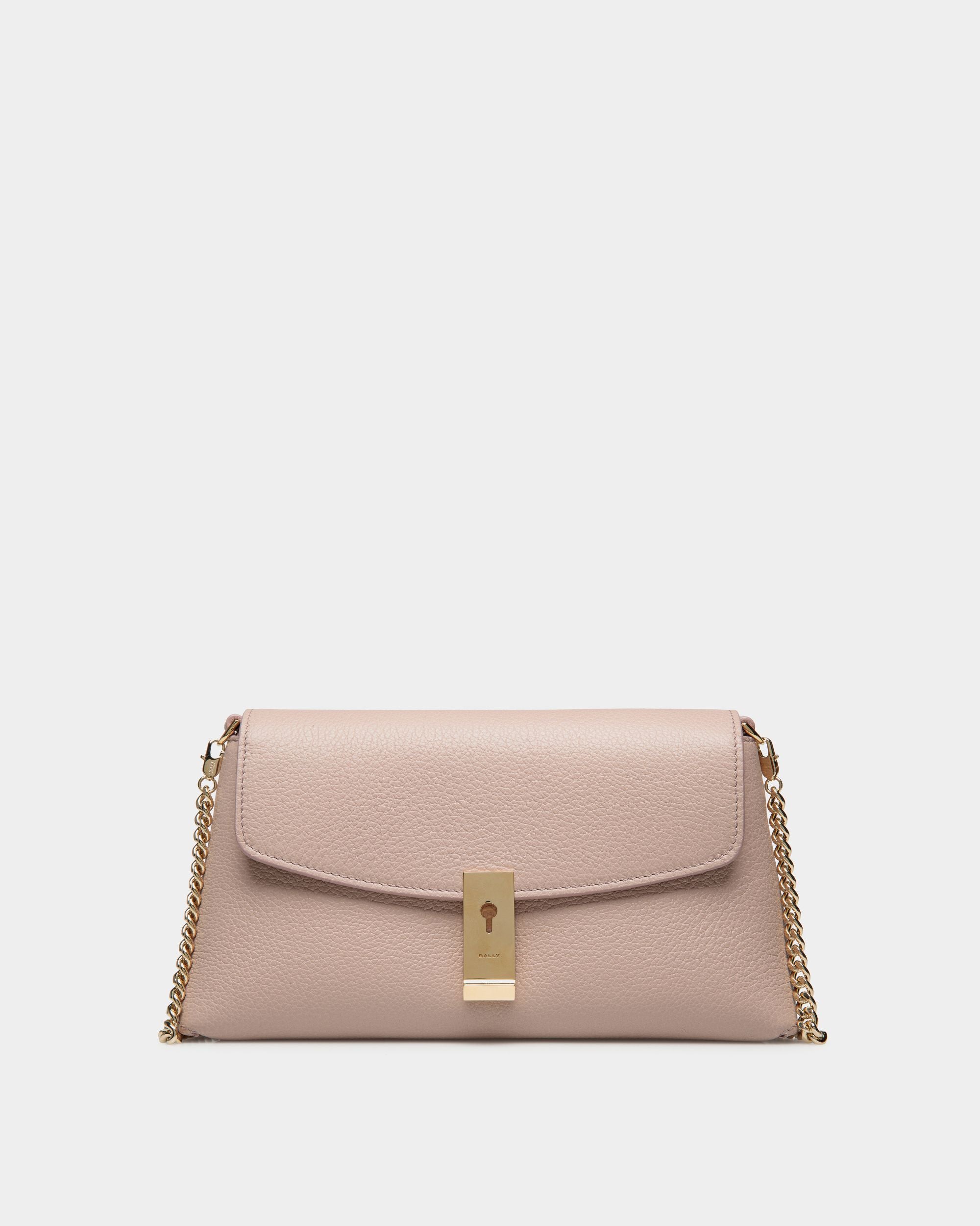 Lock Me Multifunctional Minibag In Light Beige Grained Leather - Women's - Bally - 01