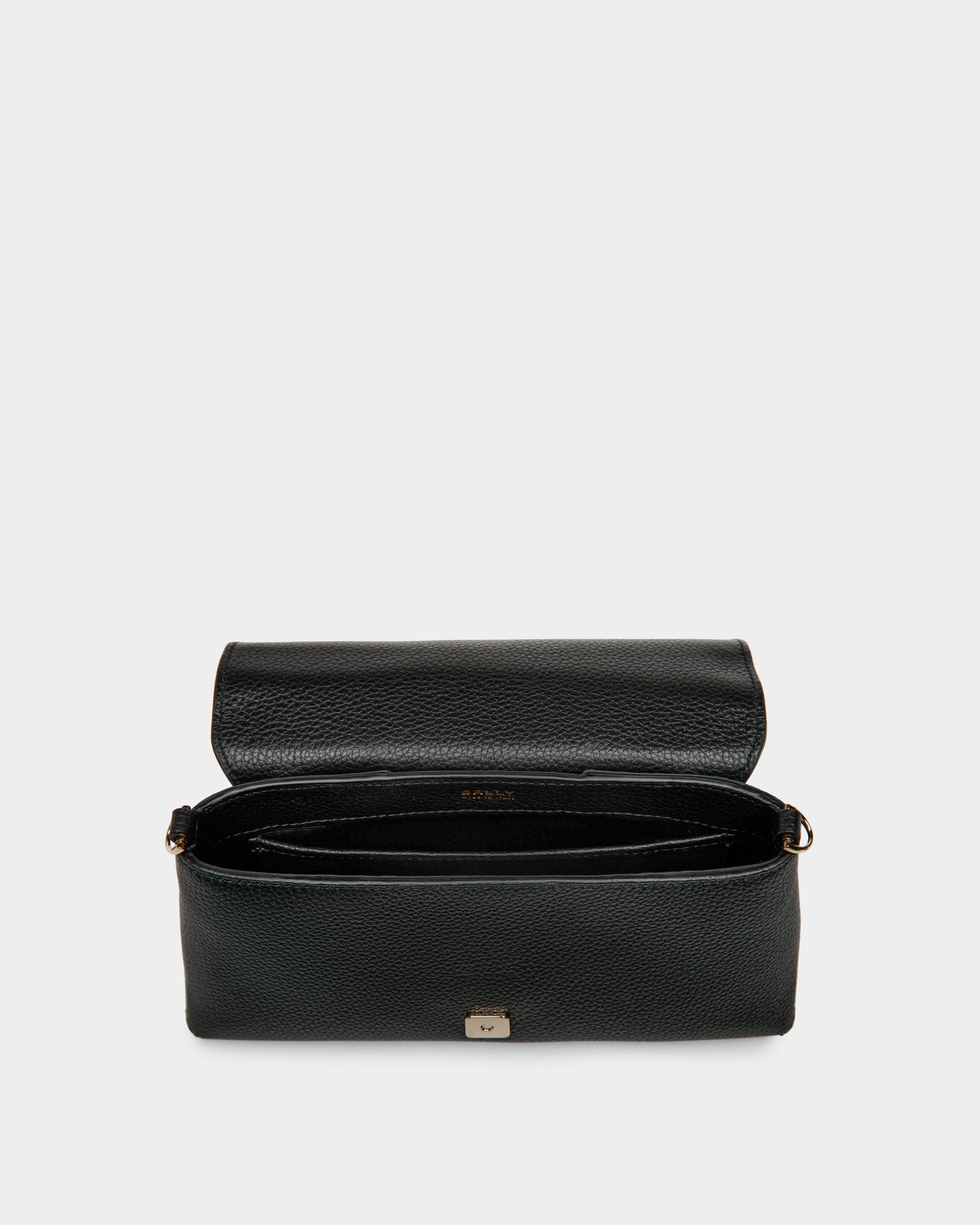 Lock Me Multifunctional Minibag In Black Grained Leather - Women's - Bally - 03