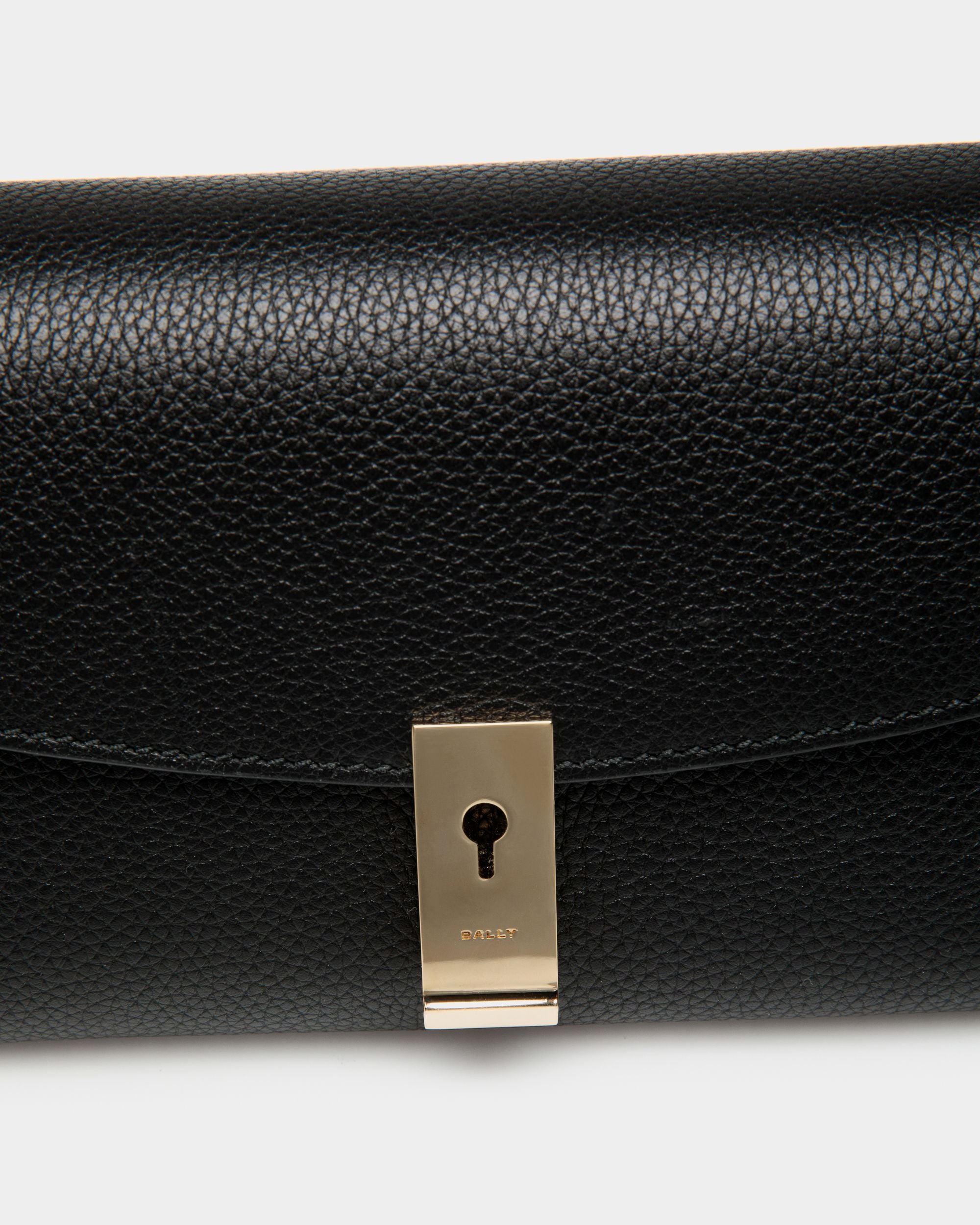 Lock Me Multifunctional Minibag In Black Grained Leather - Women's - Bally - 04