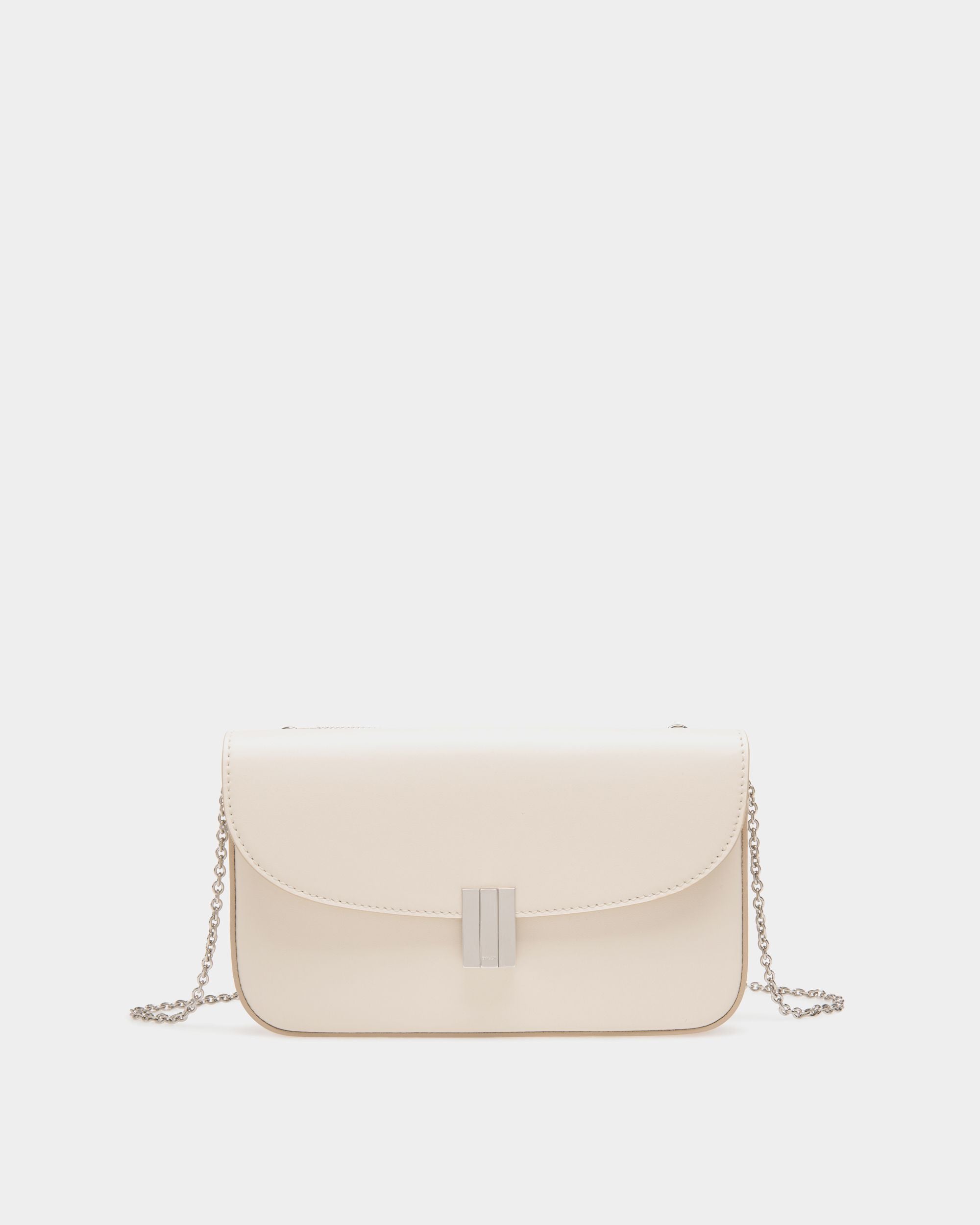 Ollam Phone Wallet in White Leather - Women's - Bally - 05