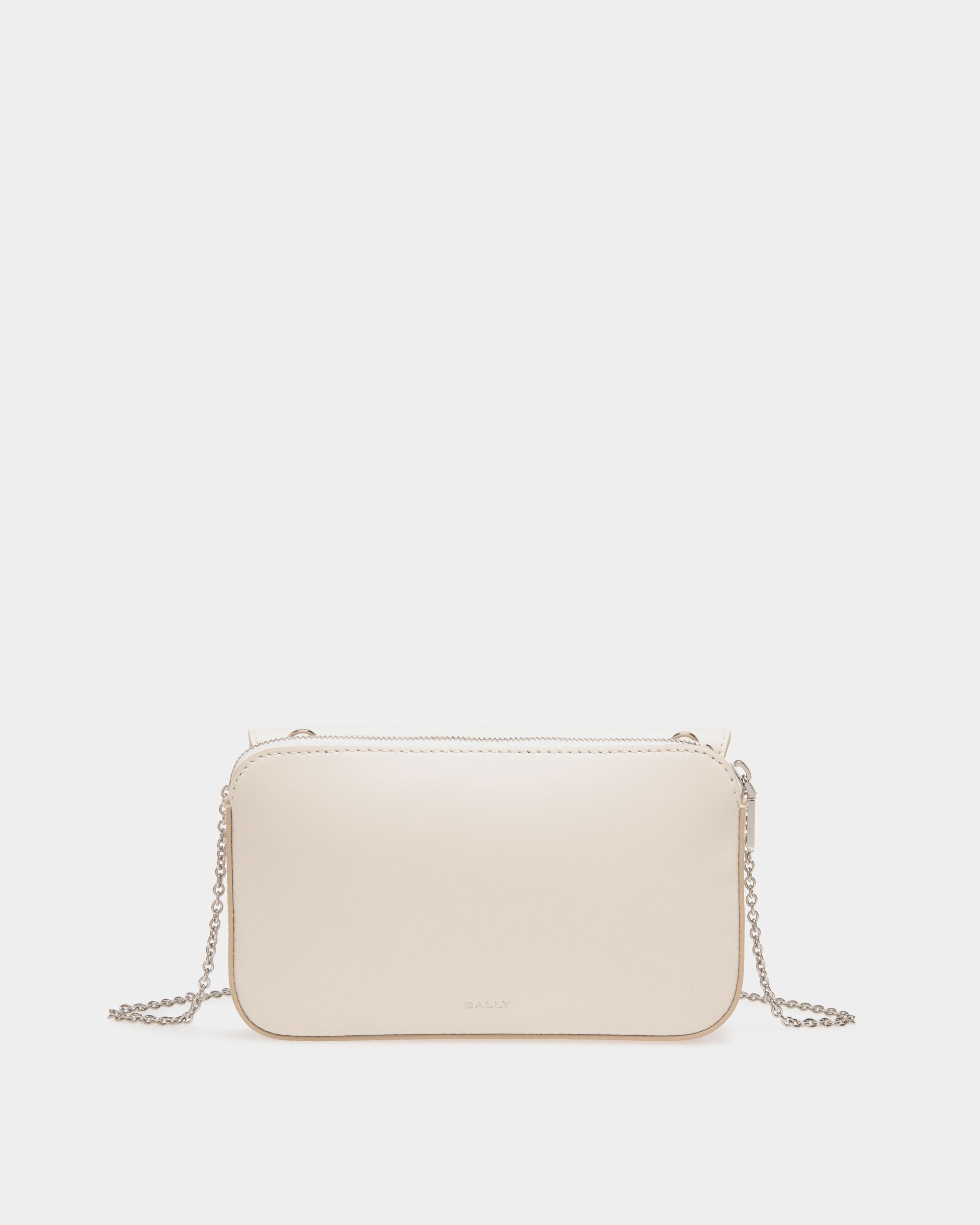 Ollam Phone Wallet in White Leather - Women's - Bally - 02