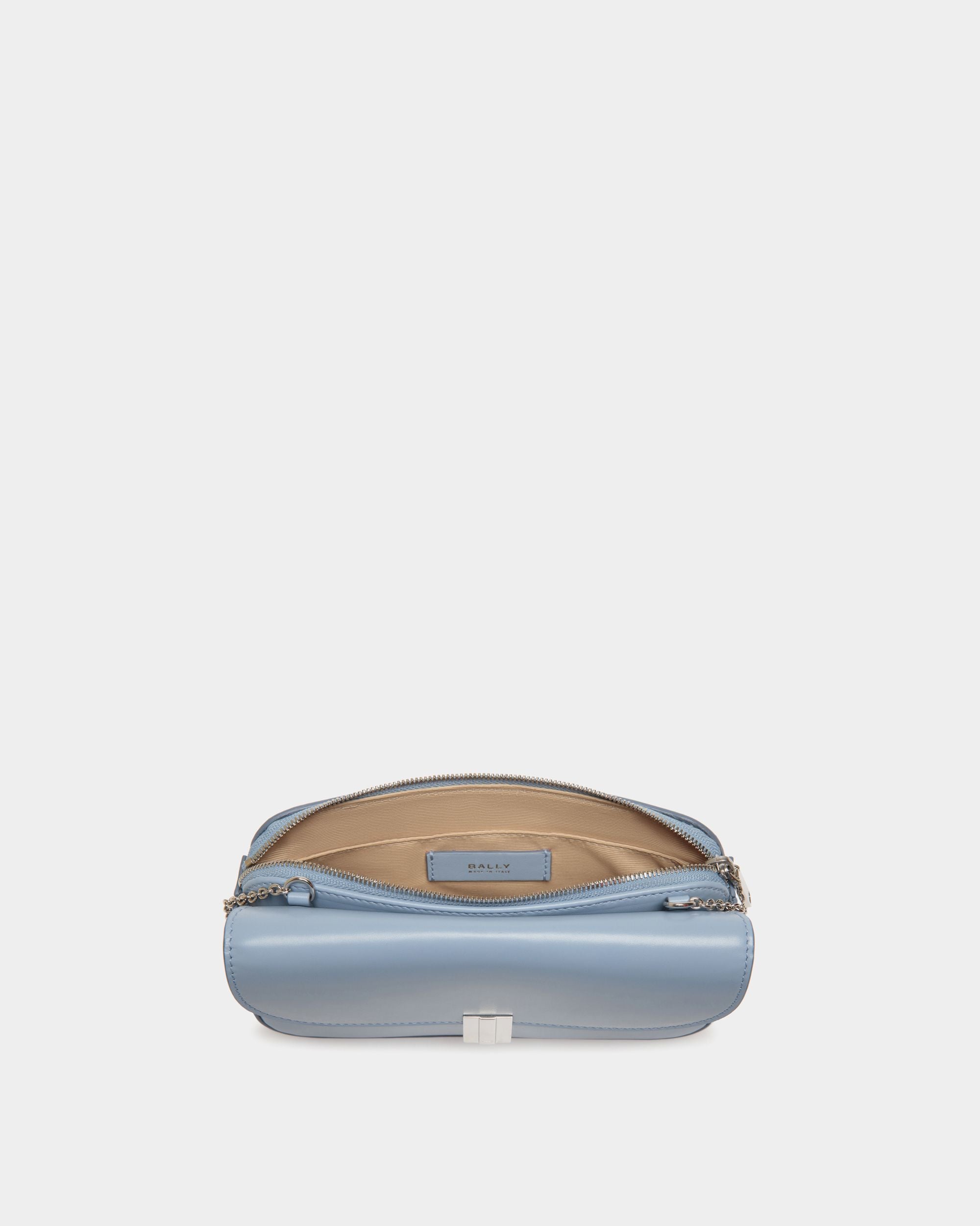Ollam Phone Wallet in Light Blue Leather - Women's - Bally - 03