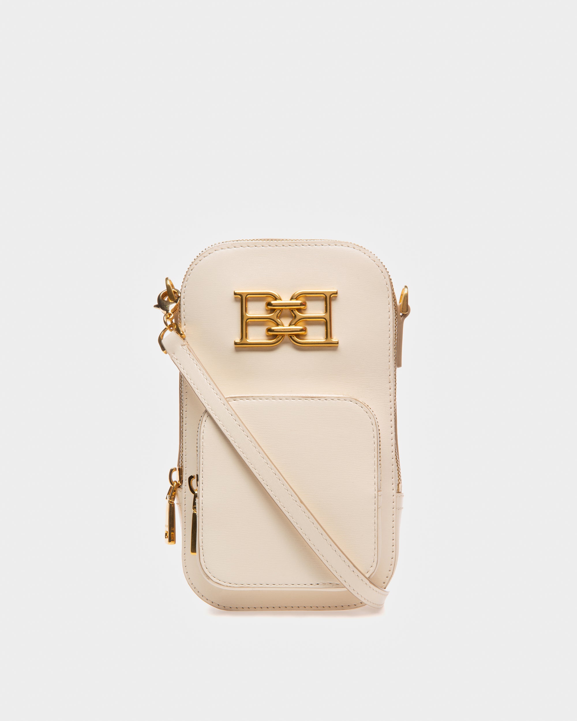 Bemal Phone Wallet In Bone Leather - Women's - Bally - 01