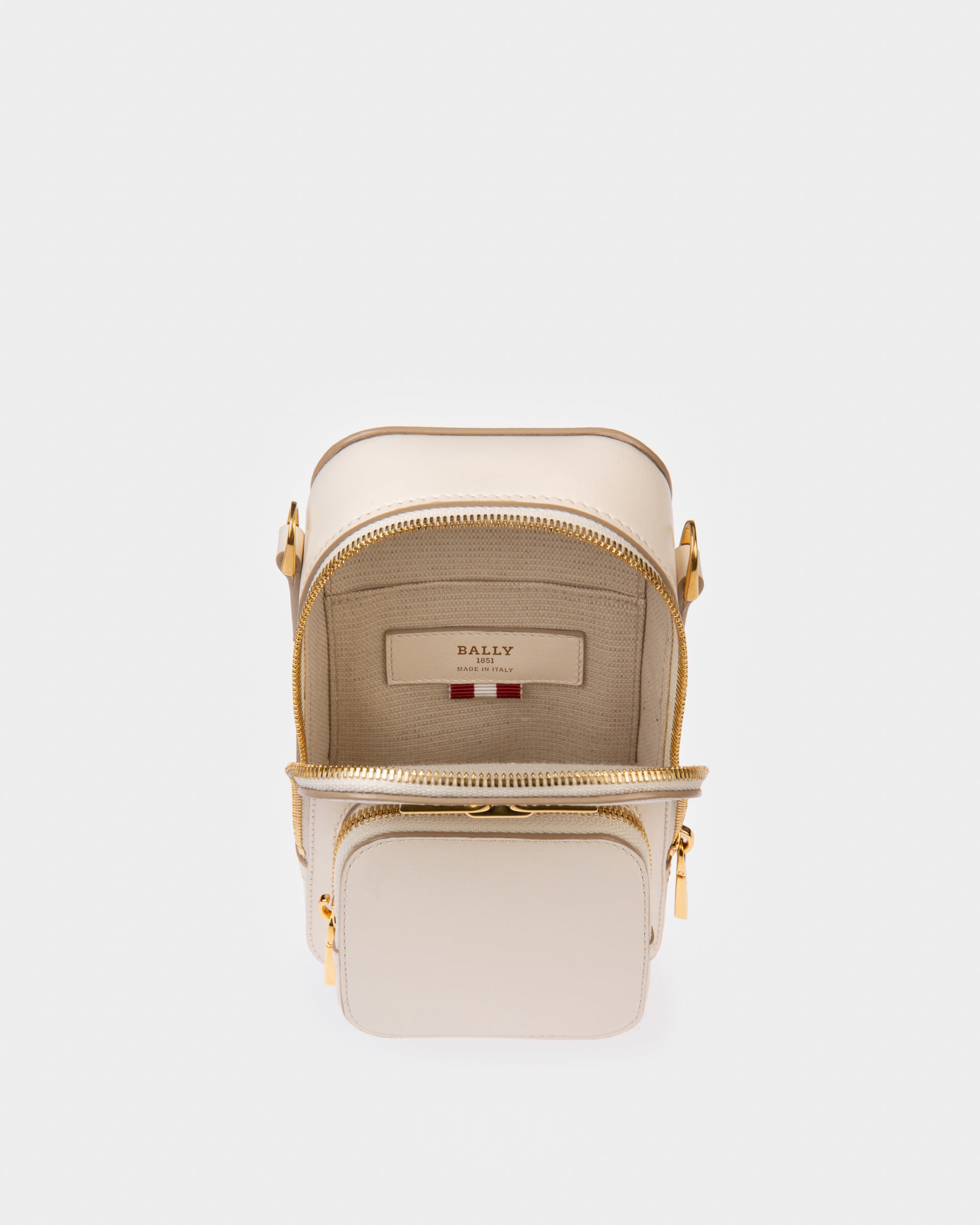 Bemal Phone Wallet In Bone Leather - Women's - Bally - 03