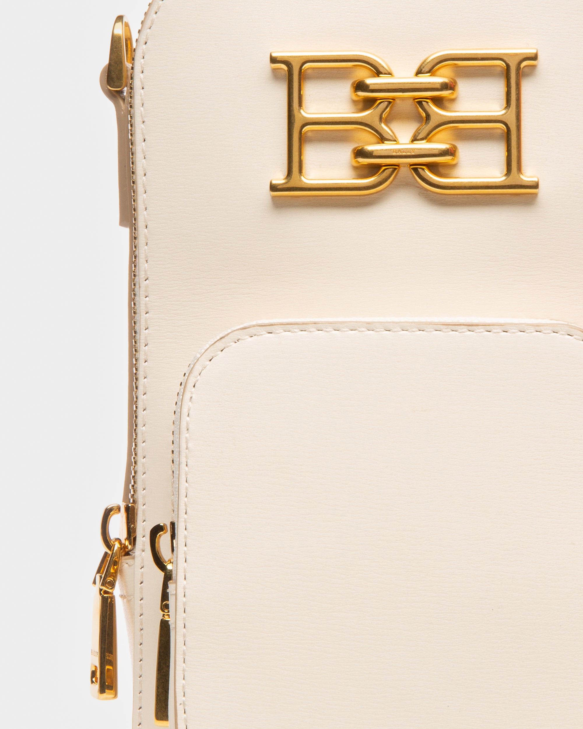 Bemal Phone Wallet In Bone Leather - Women's - Bally - 04