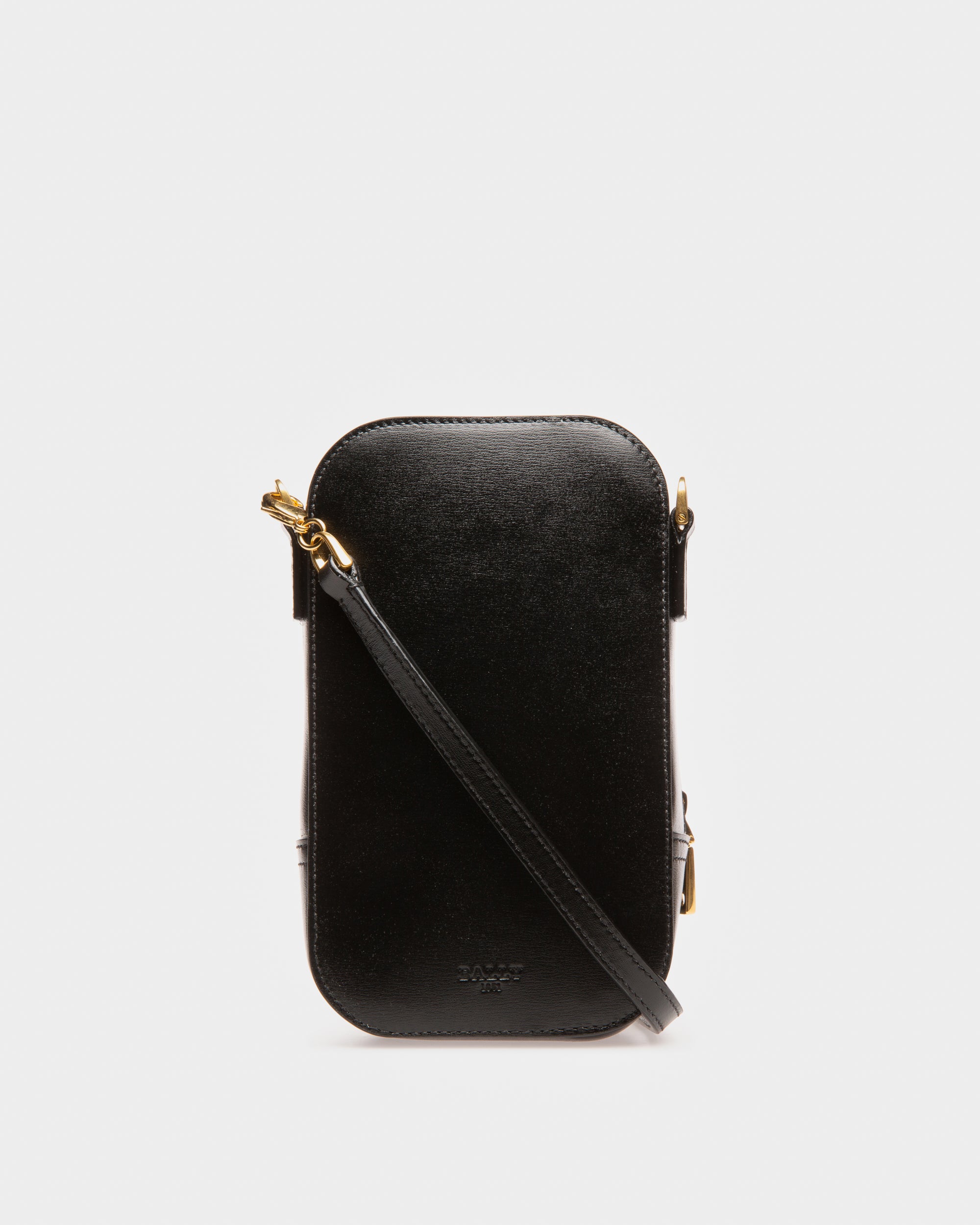 Bemal Phone Wallet In Black Leather - Women's - Bally - 02