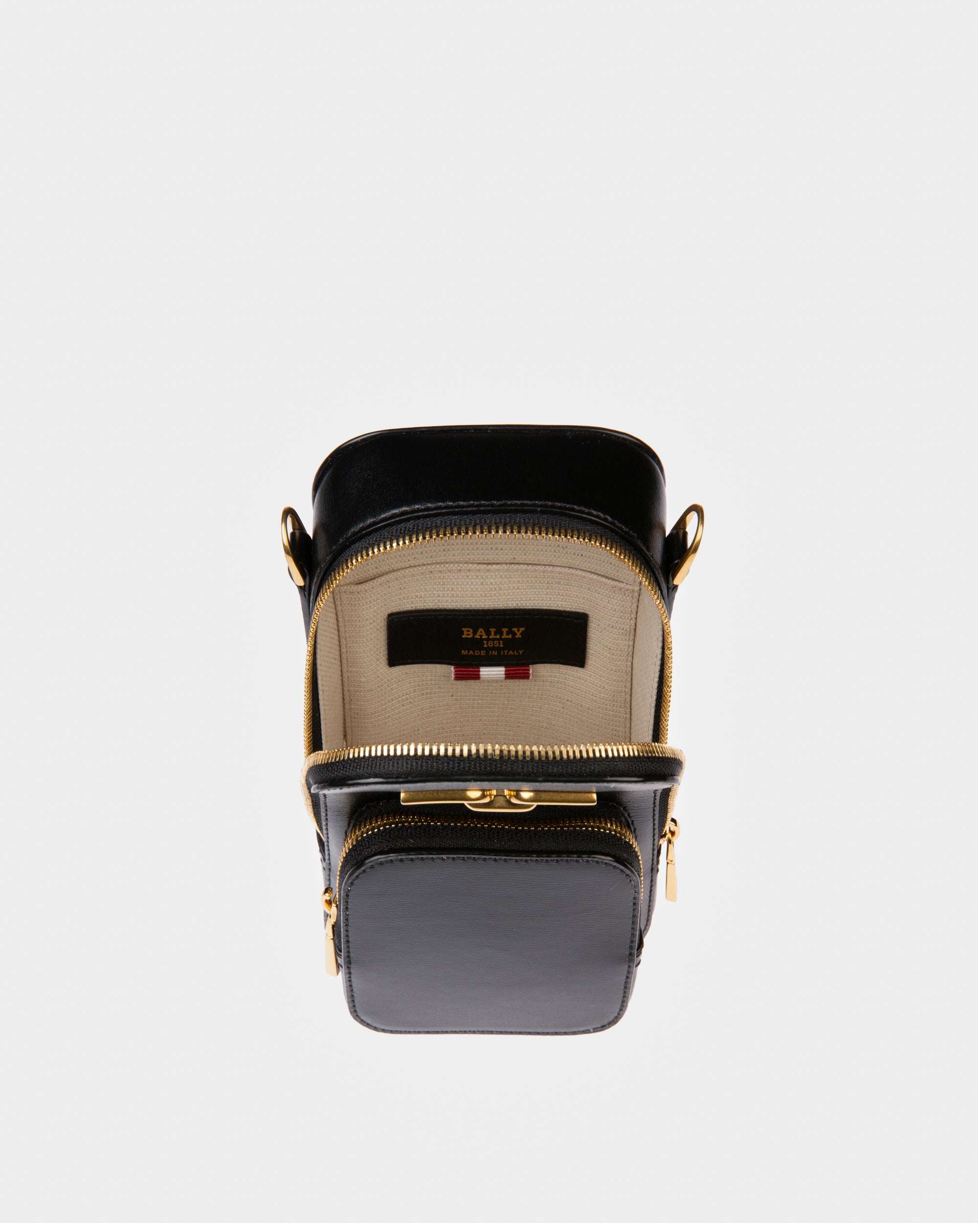 Bemal Phone Wallet In Black Leather - Women's - Bally - 03