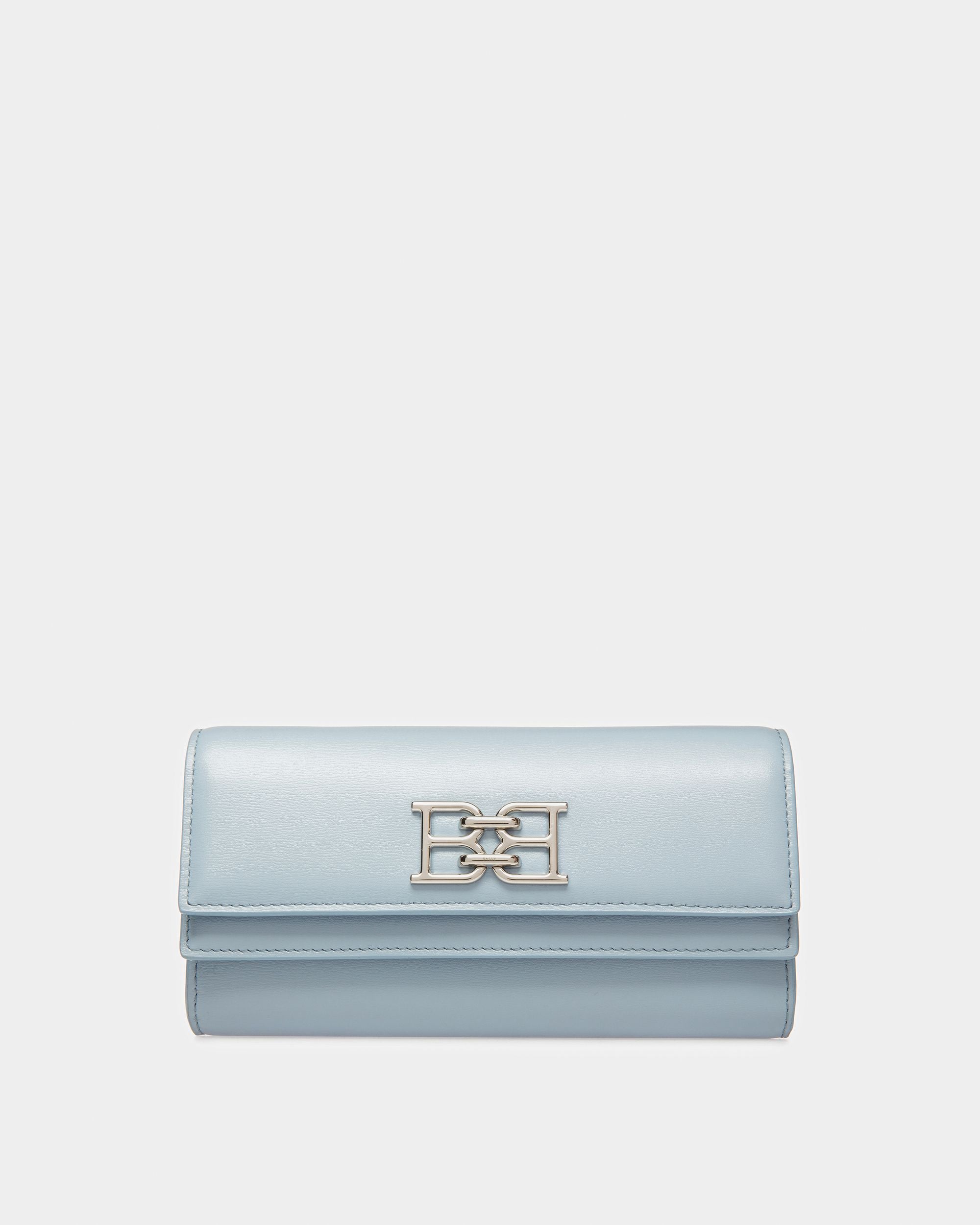 Byanca Leather Travel Wallet In Light Blue - Women's - Bally - 01