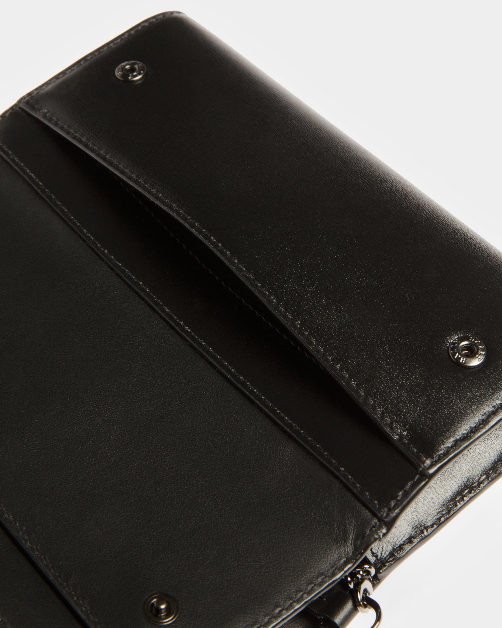 Byanca Leather Travel Wallet In Black - Women's - Bally - 05