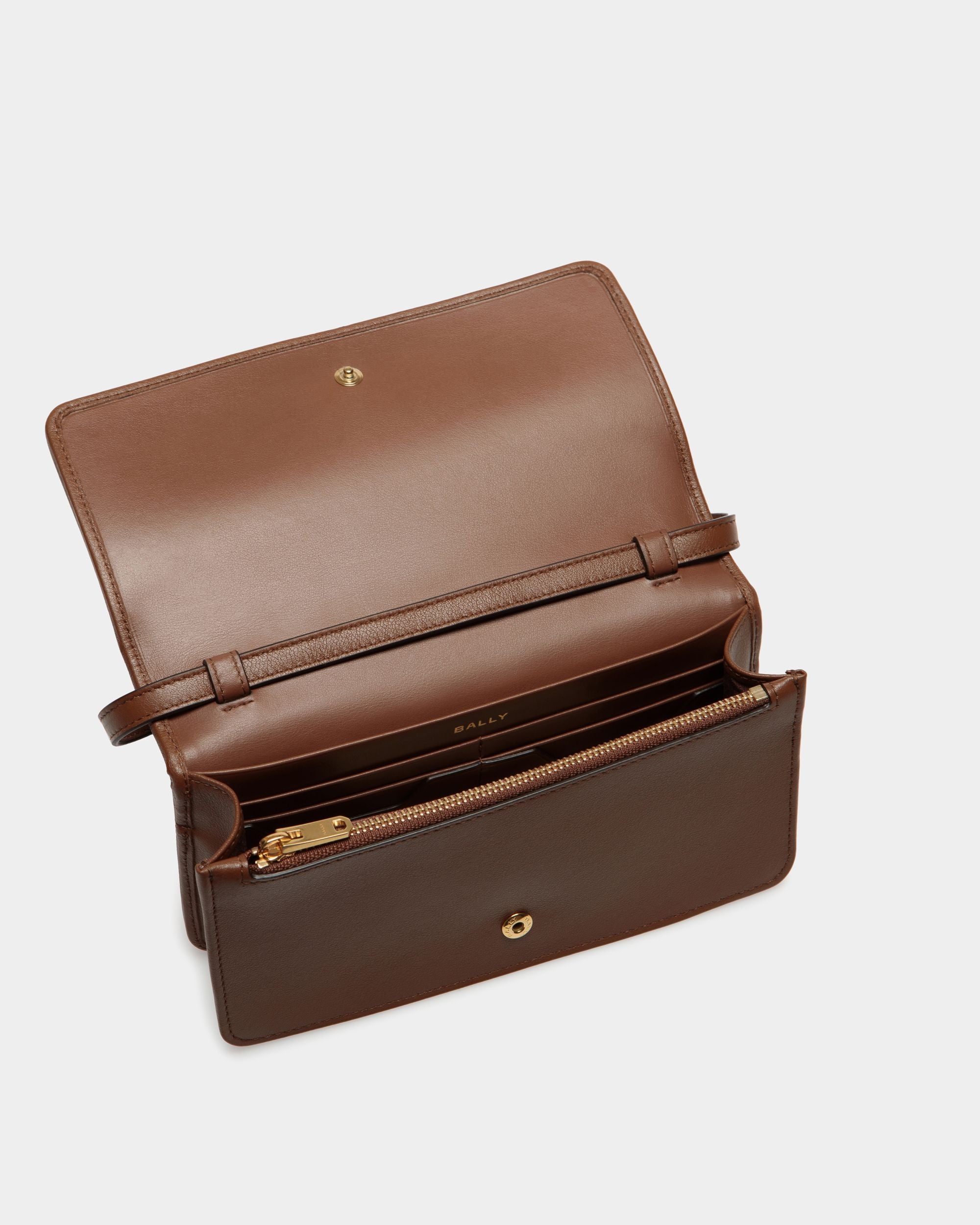 Bally Essential Phone Wallet in Brown Leather - Women's - Bally - 03